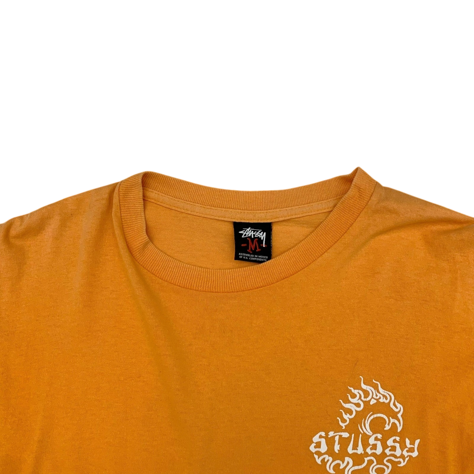 Stussy Vintage 00s ‘Inferno Wave’ T-Shirt Orange (Size M)