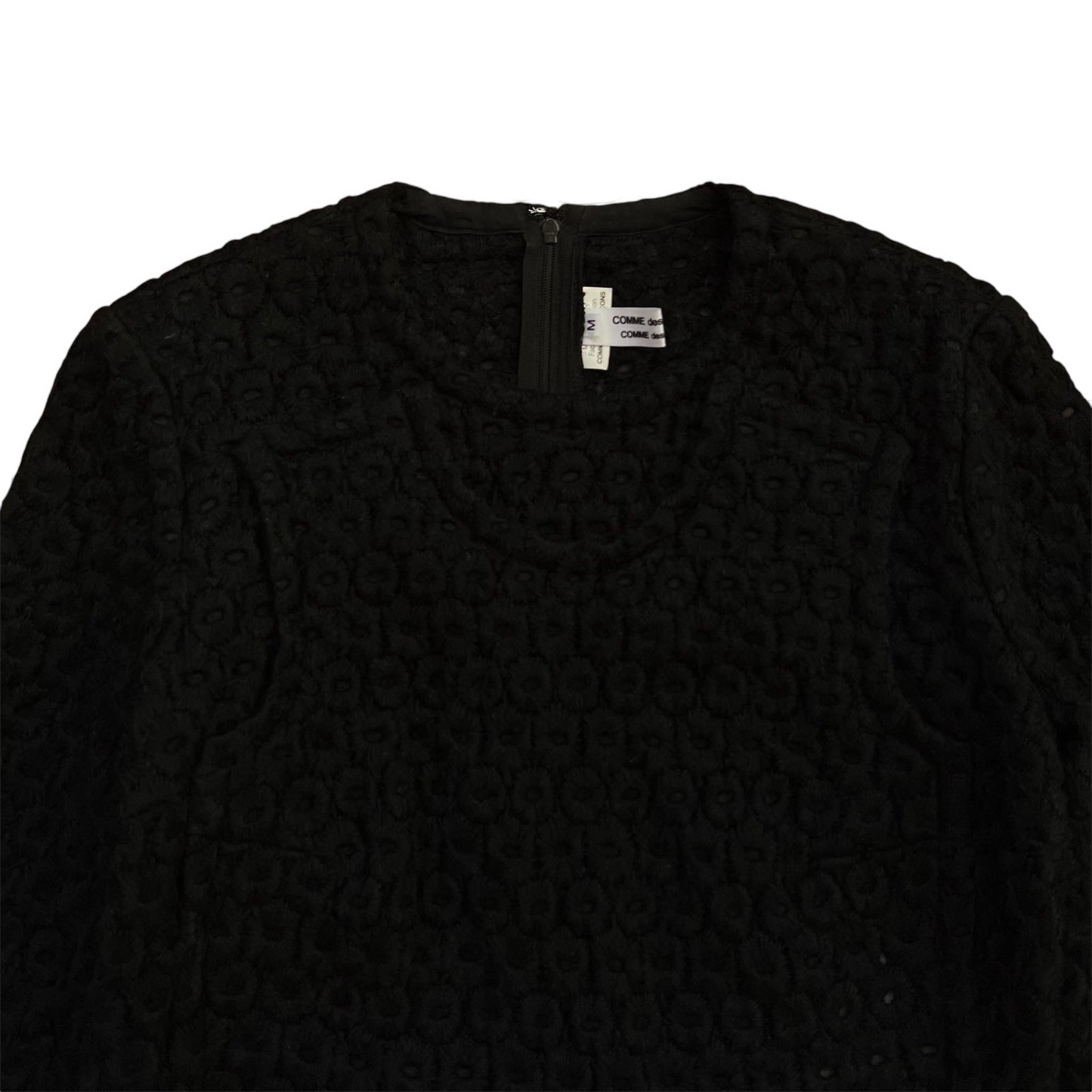 AD2012 Comme Des Garçons Black Wool Blend Top (Fits S)