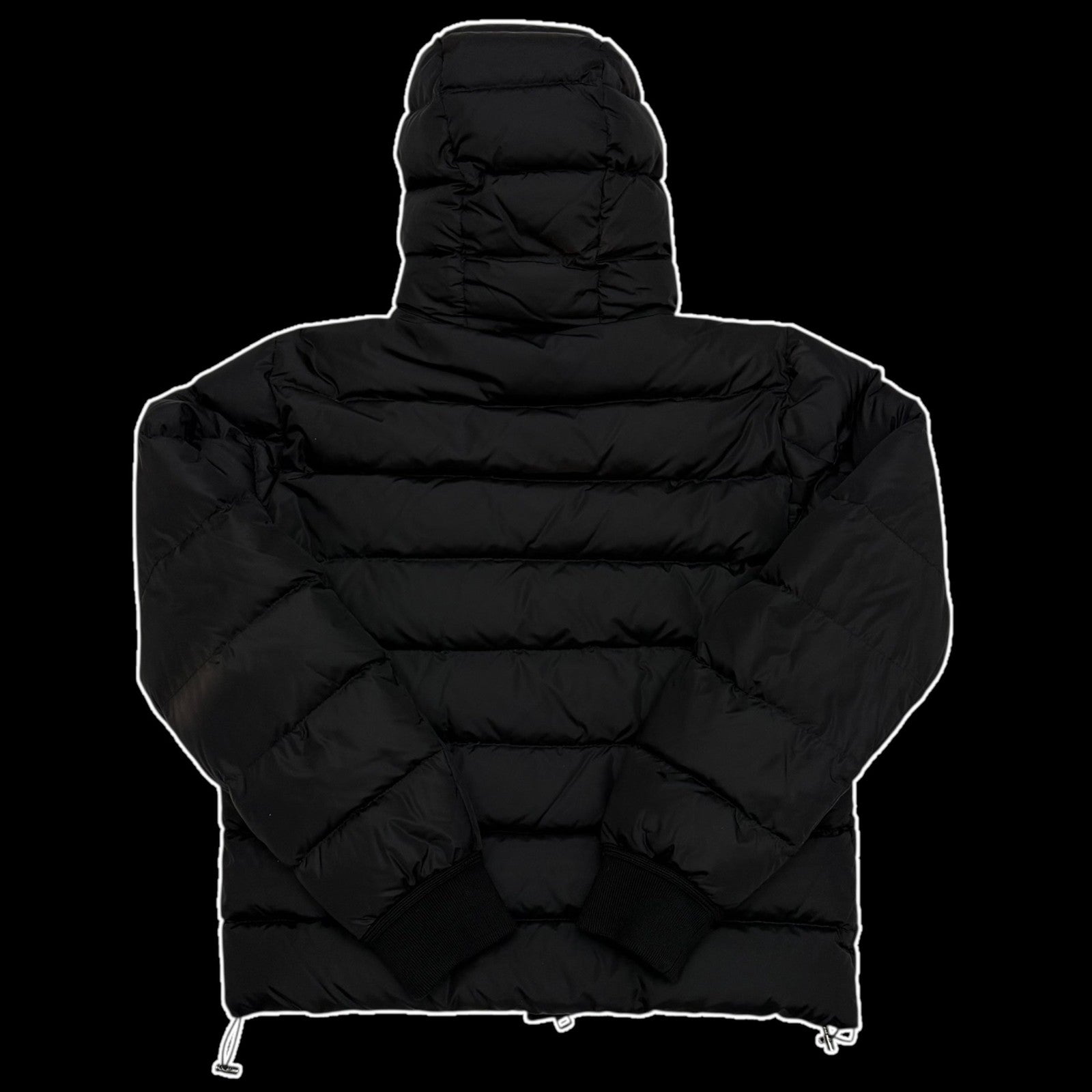 Moncler Aubert Hooded Down Jacket Matte Black (fits M)