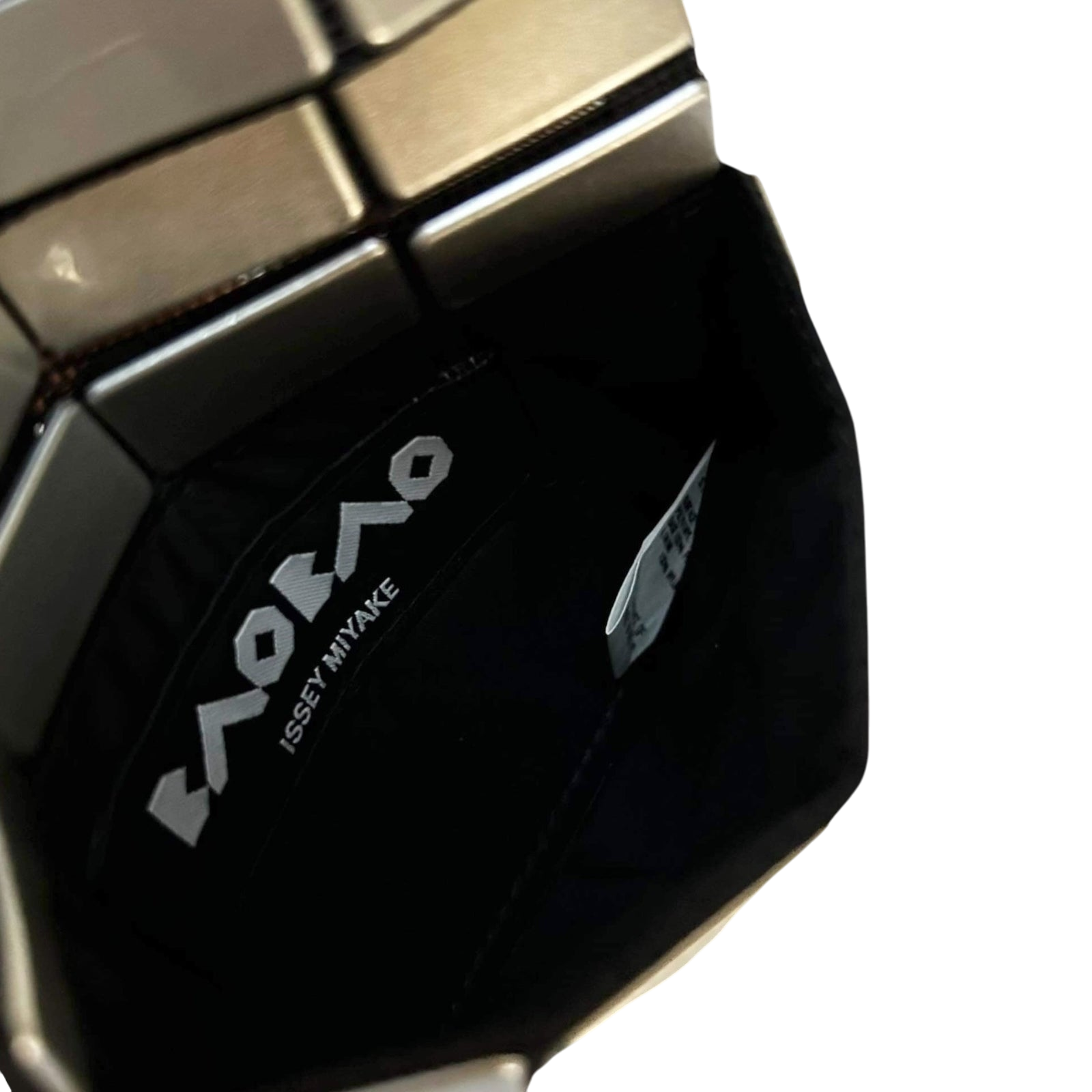 Bao Bao Issey Miyake Geometric Design Bifold Wallet Silver