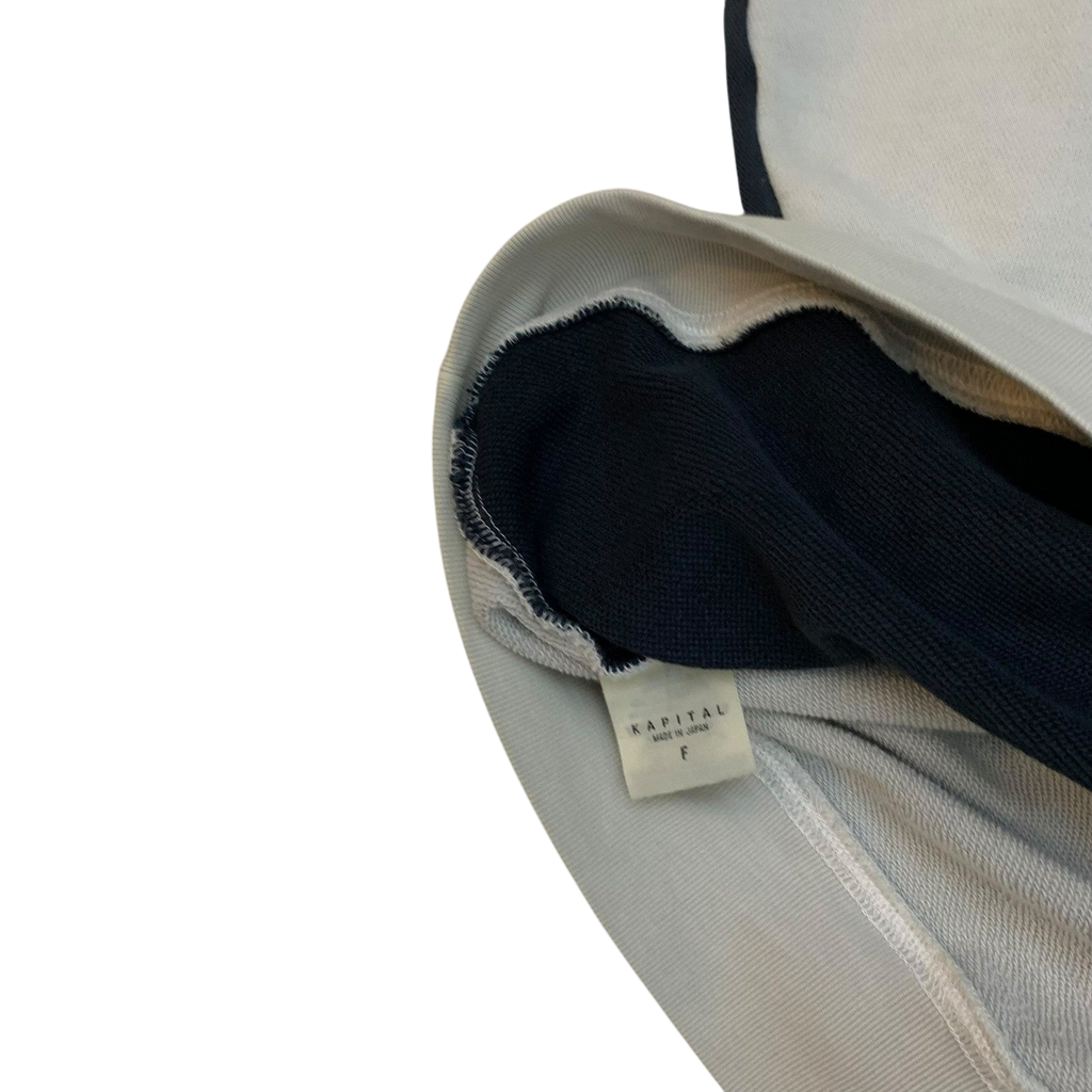 Kapital 2 Tone Remake Oversized Bone Sweater (Free size)