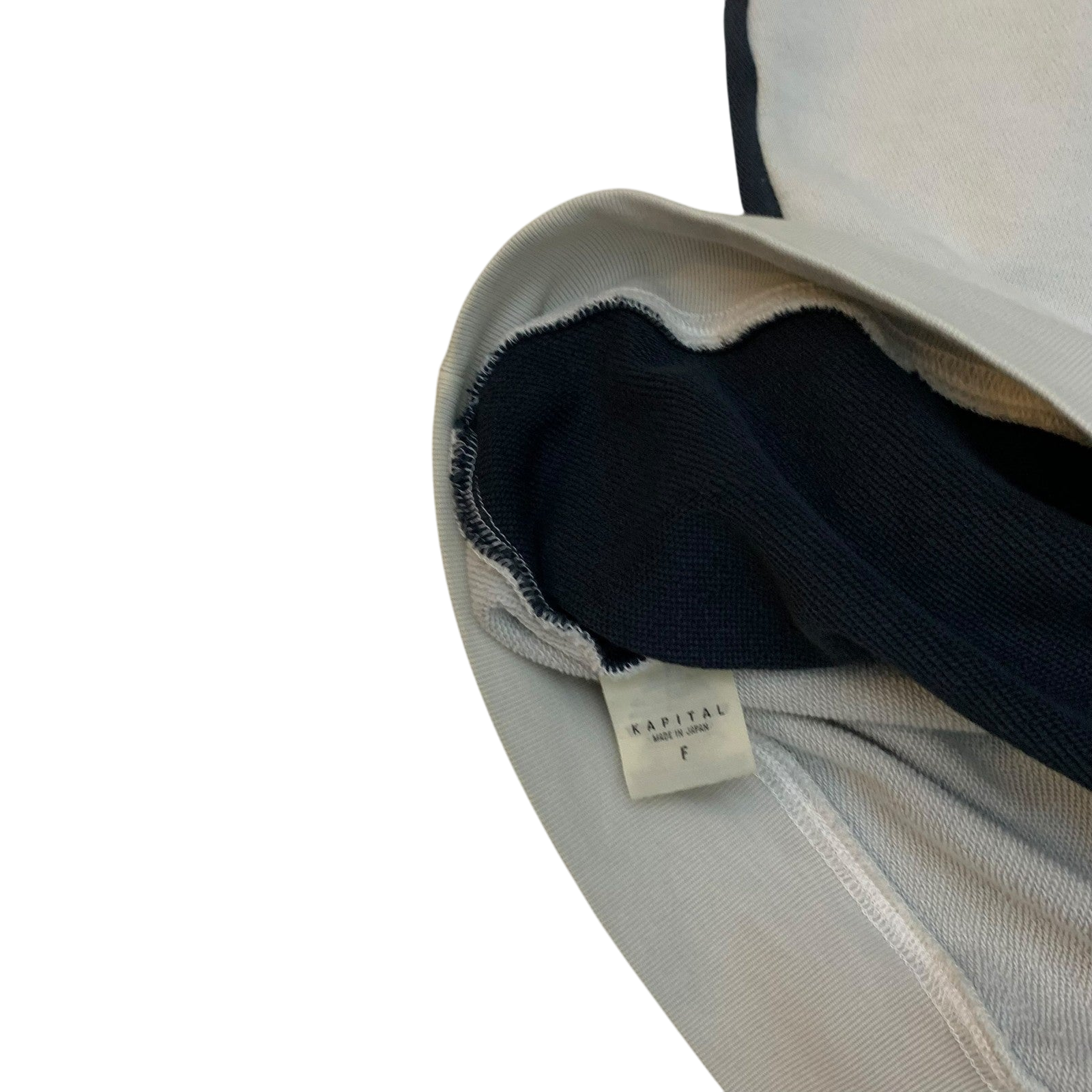 Kapital 2 Tone Remake Oversized Bone Sweater (Free size)