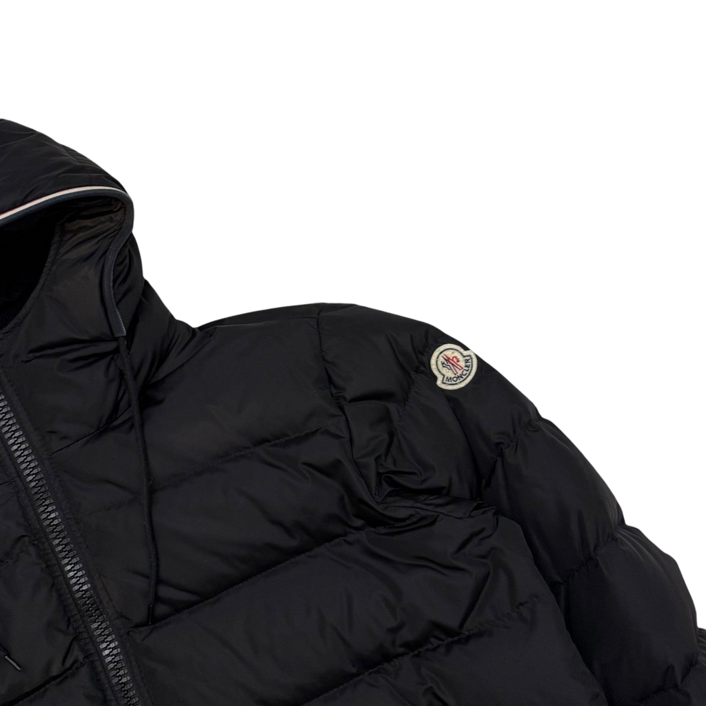 Moncler Aubert Hooded Down Jacket Matte Black (fits M)