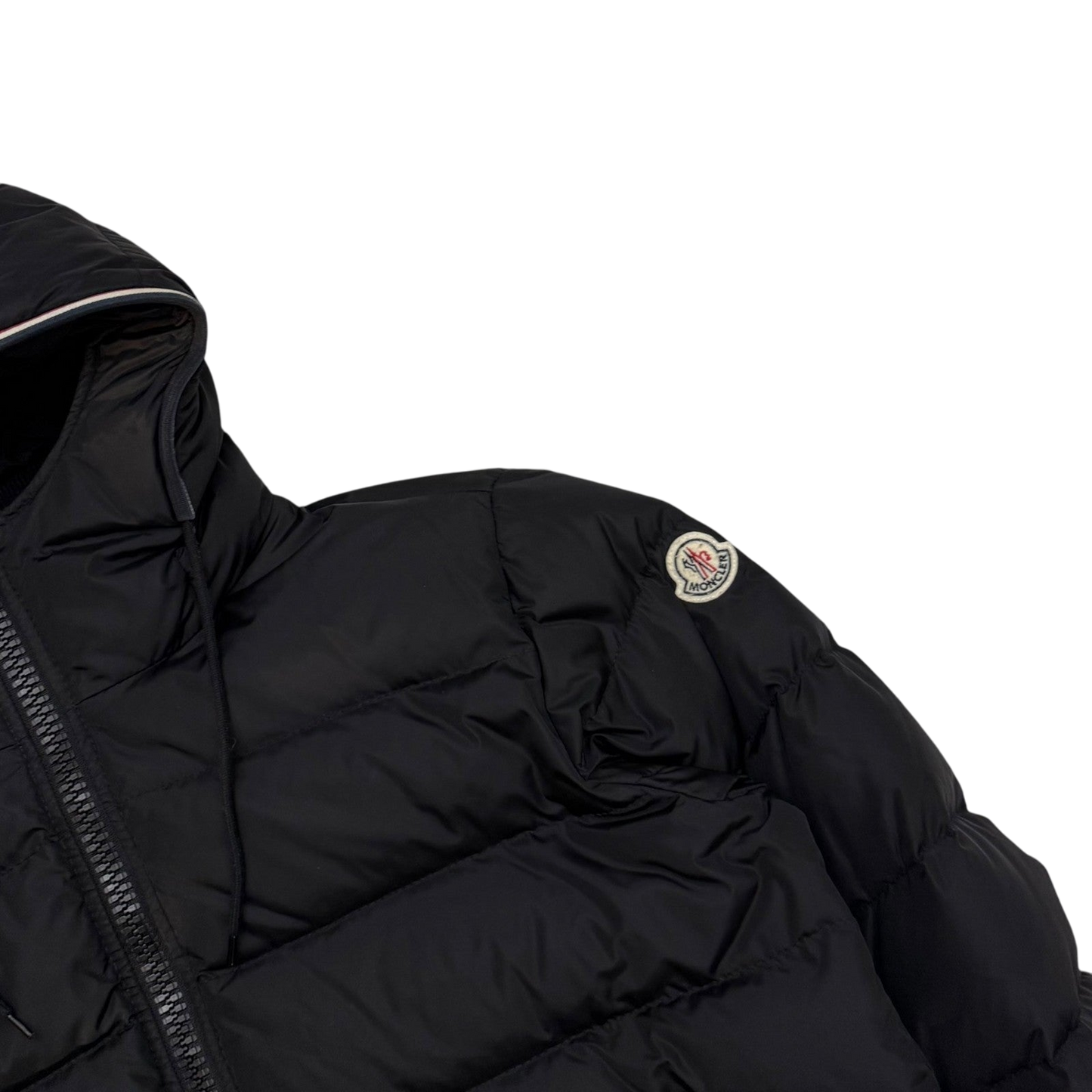 Moncler Aubert Hooded Down Jacket Matte Black (fits M)