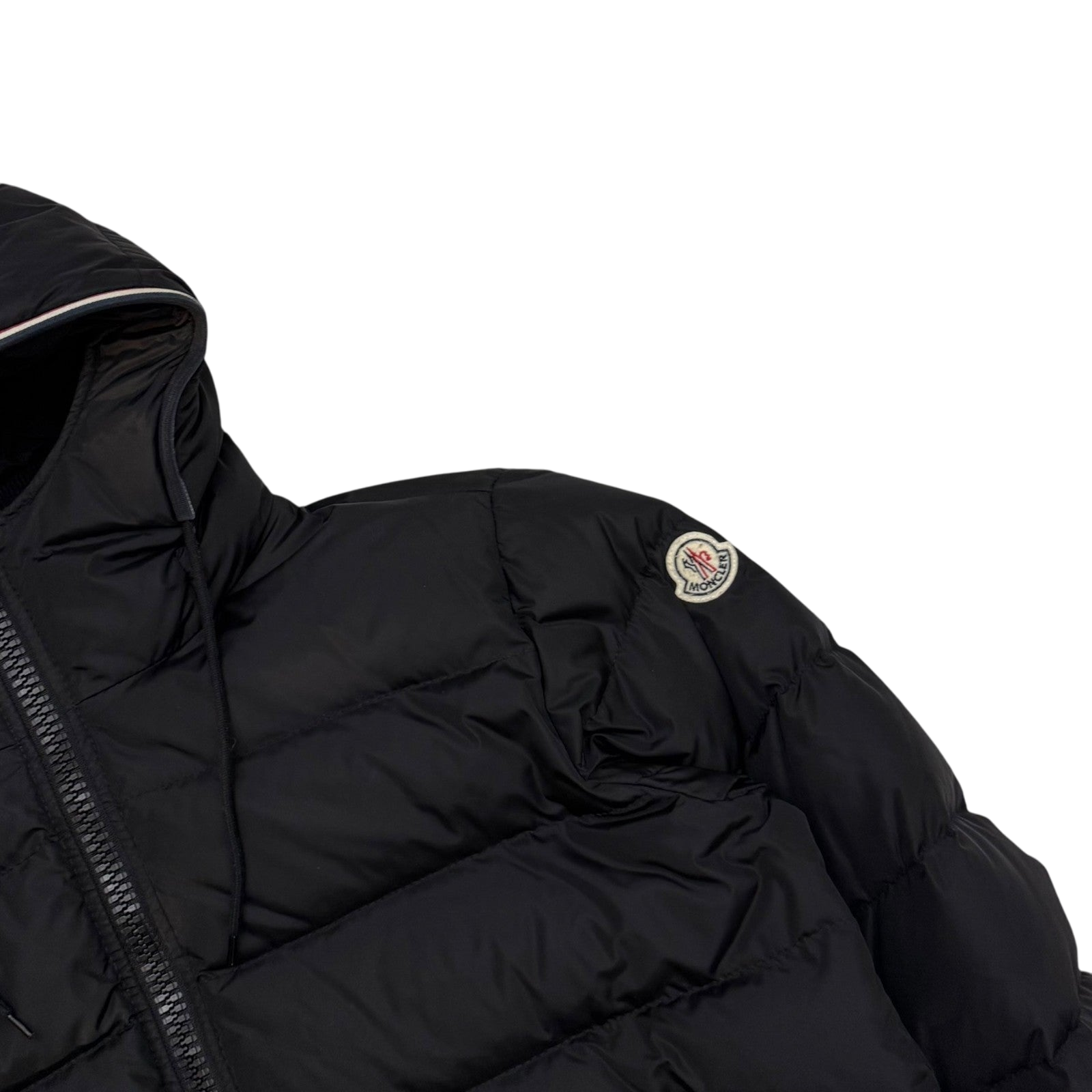 Moncler Aubert Hooded Down Jacket Matte Black (fits M)