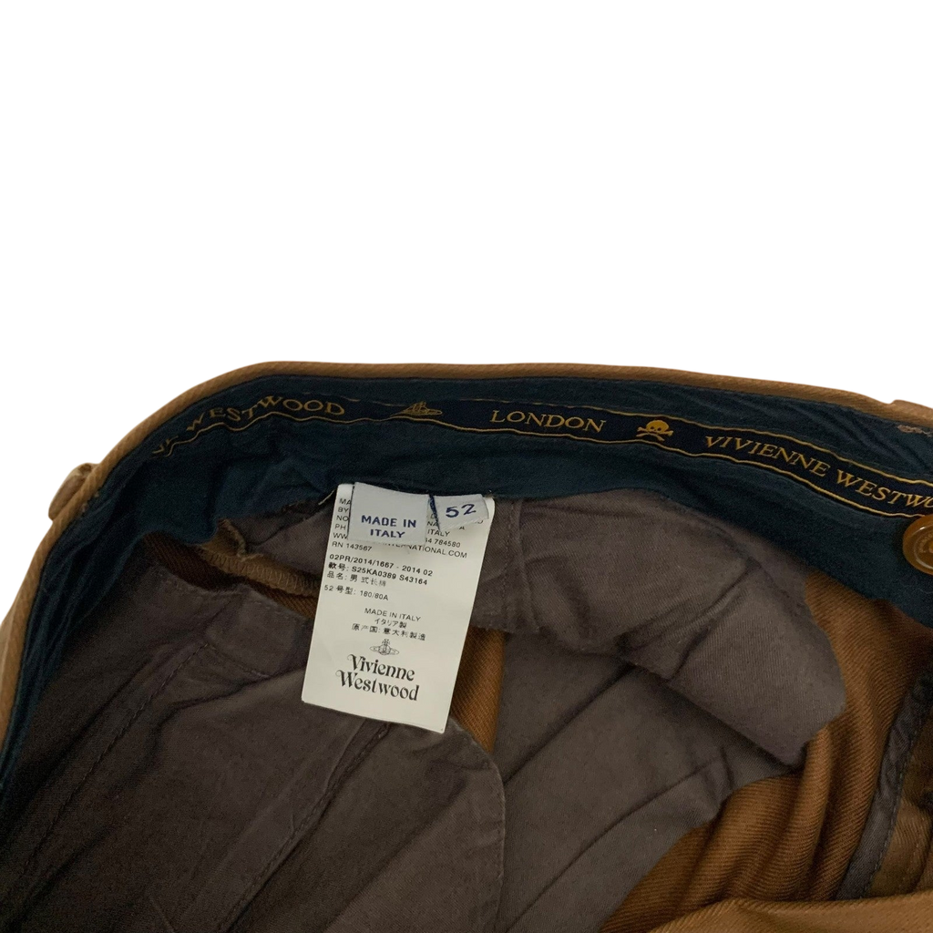 Vivienne Westwood Wax Effect Pants Brown (Fits 36")