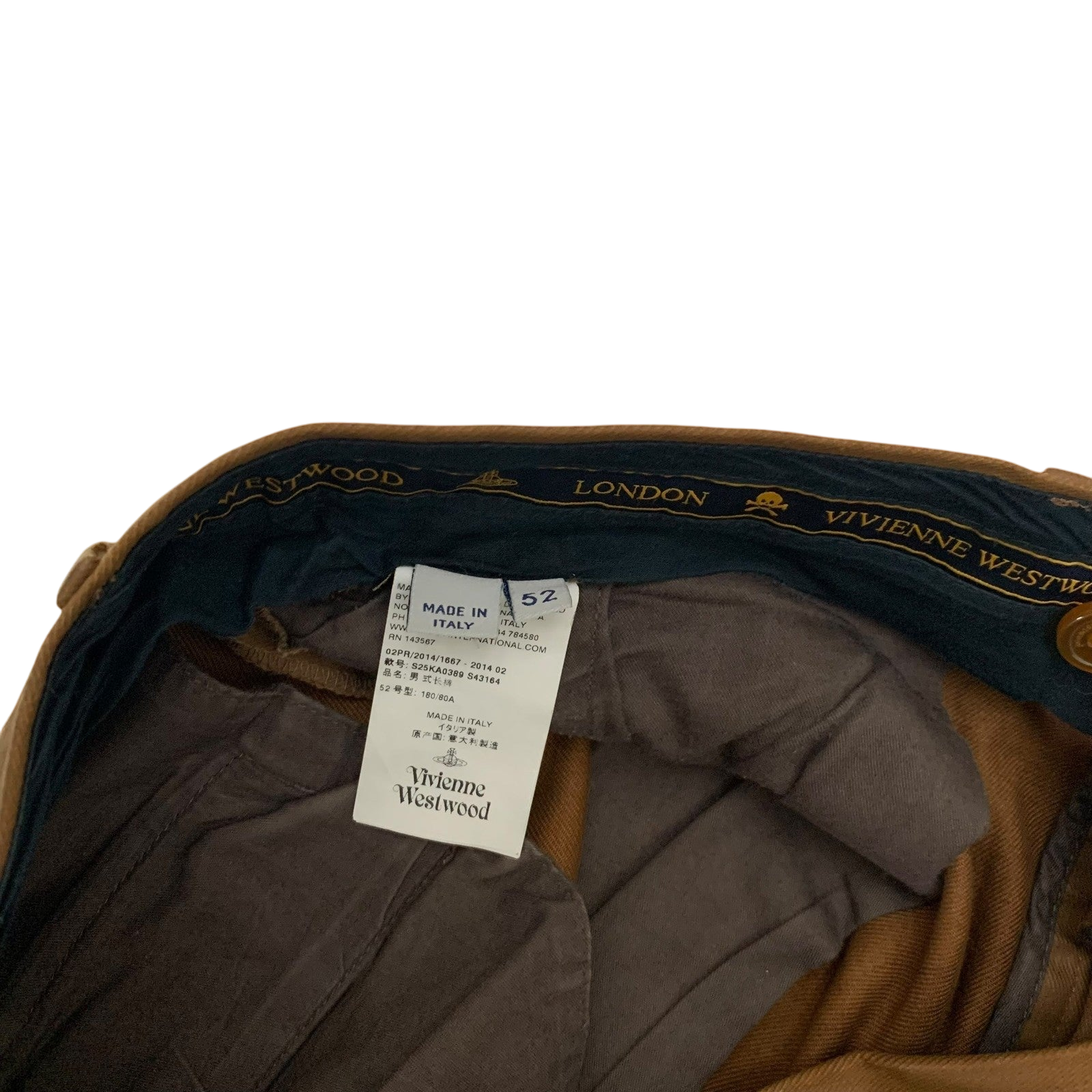 Vivienne Westwood Wax Effect Pants Brown (Fits 36")