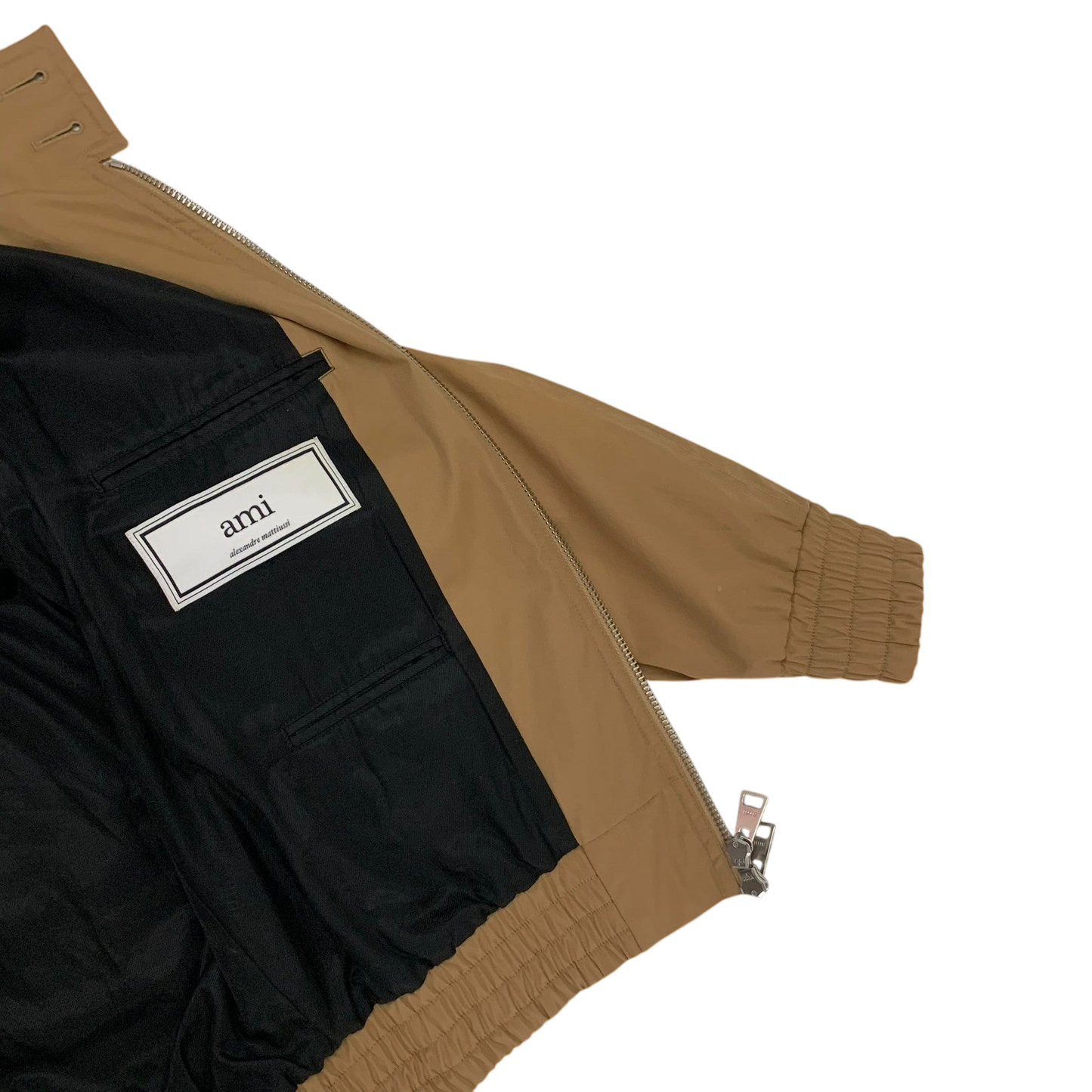 Ami Zipped Harrington Jacket Beige (Size L)