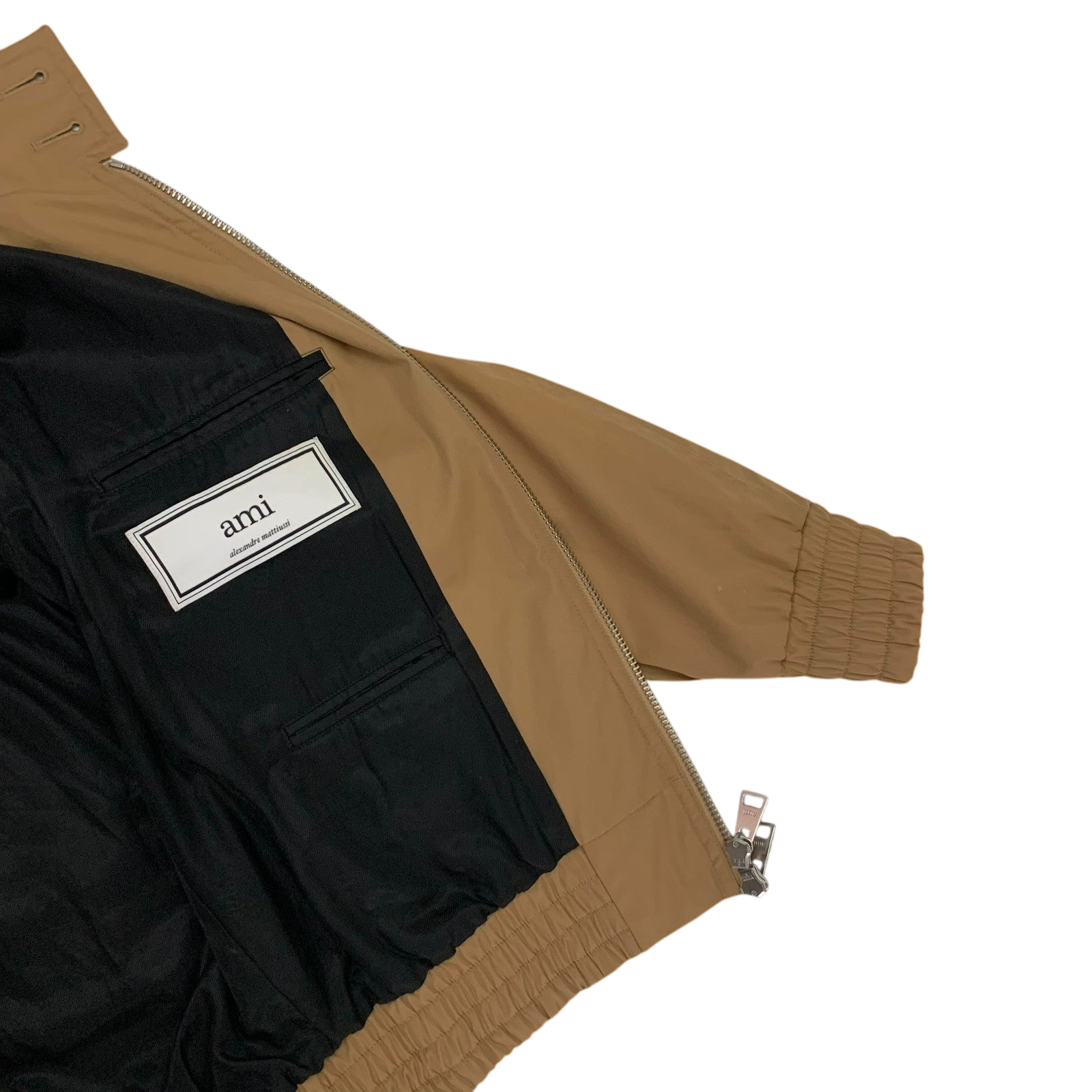 Ami Zipped Harrington Jacket Beige (Size L)