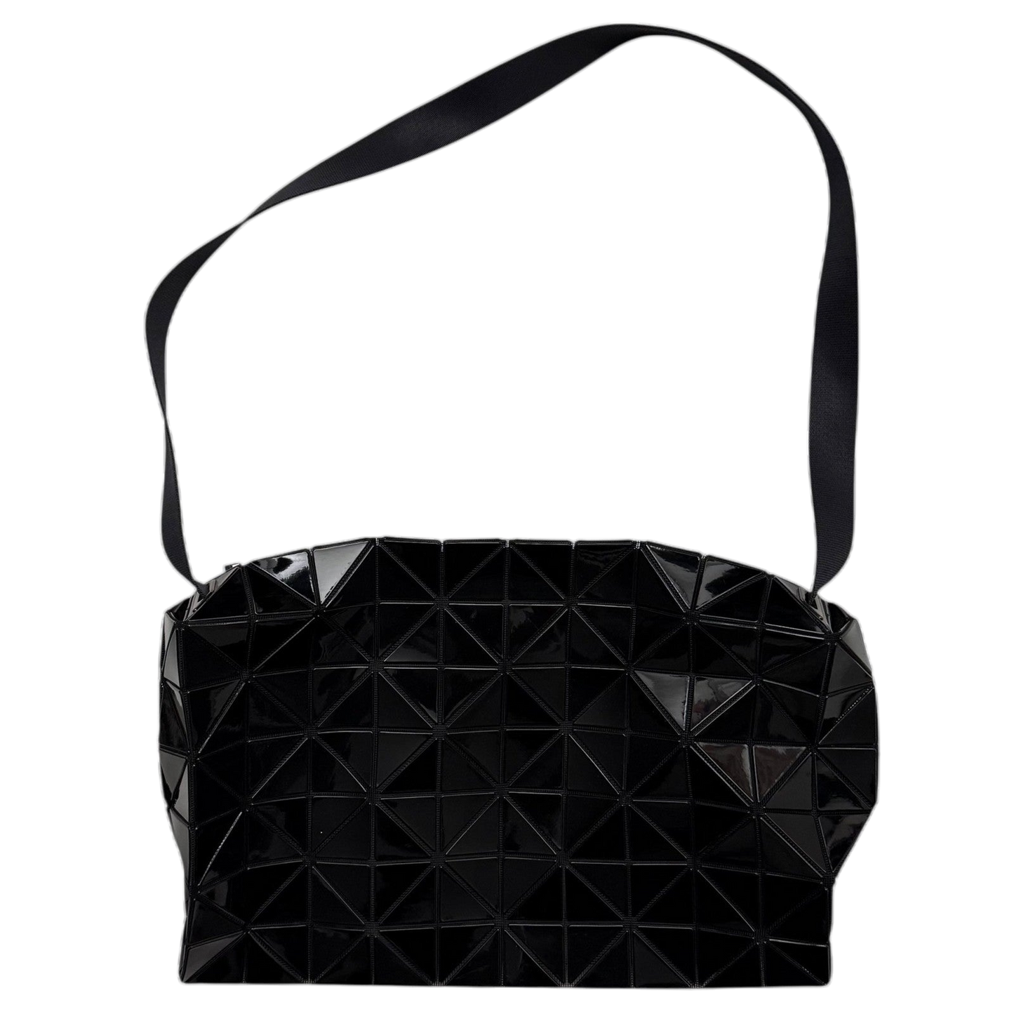 Bao Bao Issey Miyake Geometric-Panelled Large Cross Body Bag Black