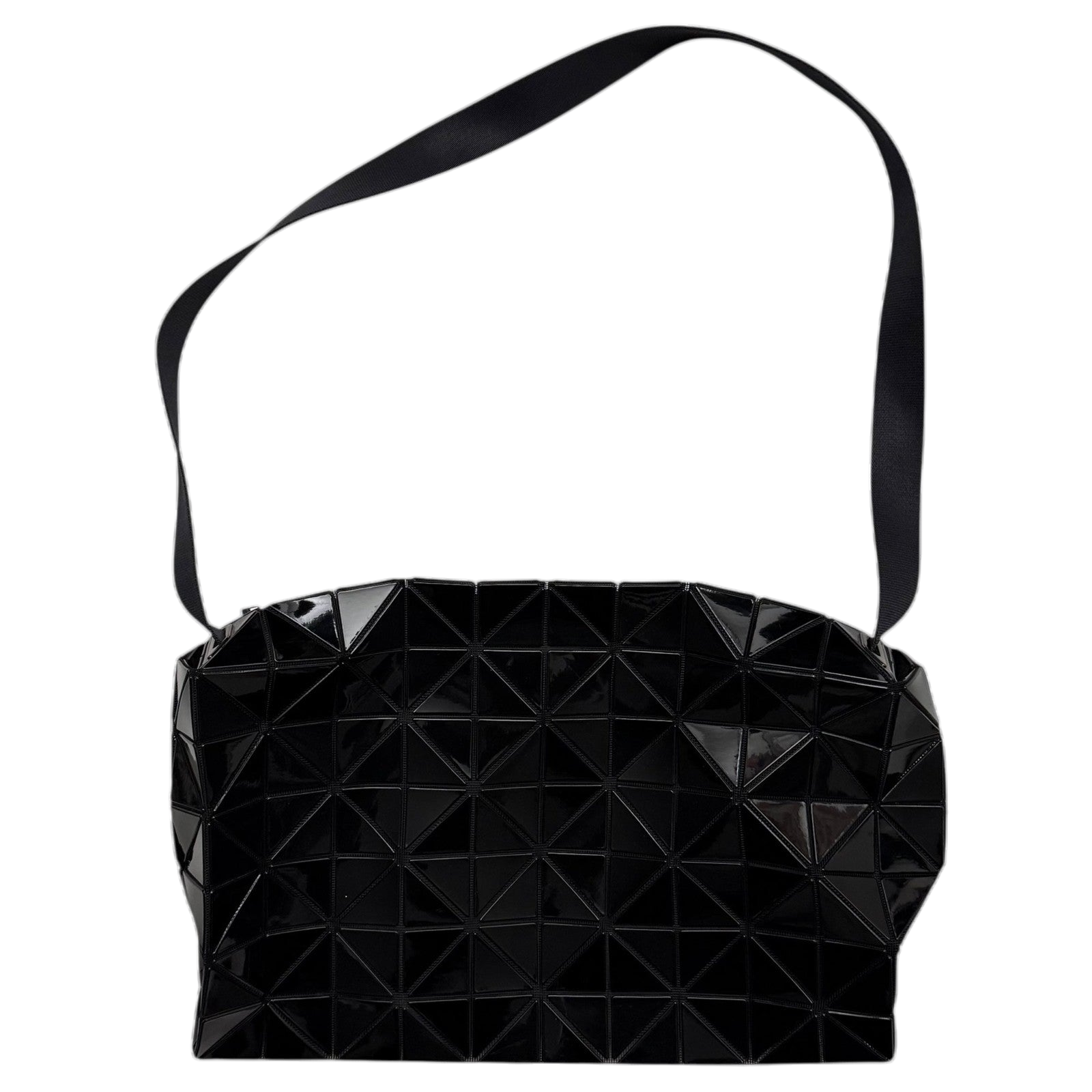 Bao Bao Issey Miyake Geometric-Panelled Large Cross Body Bag Black