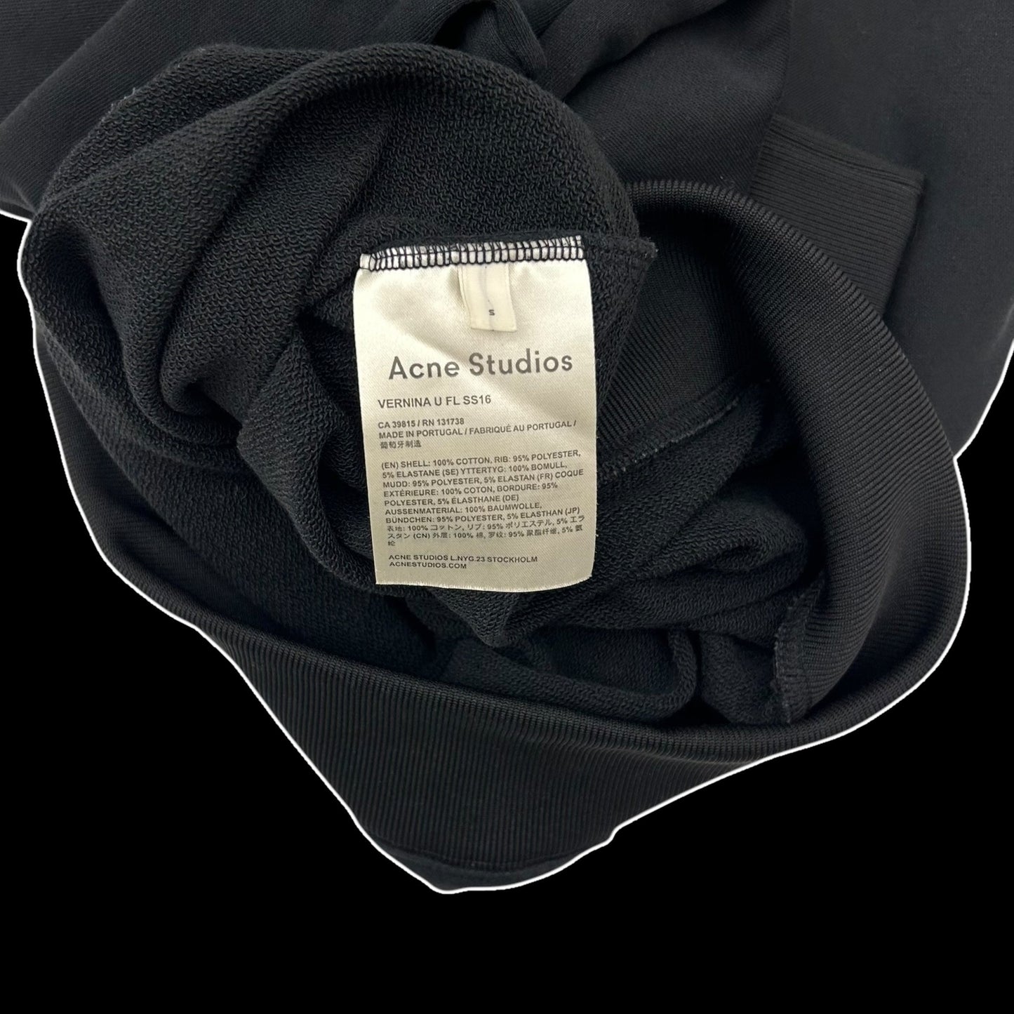SS16 Acne Studios Vernina Sweater Black (Size S)