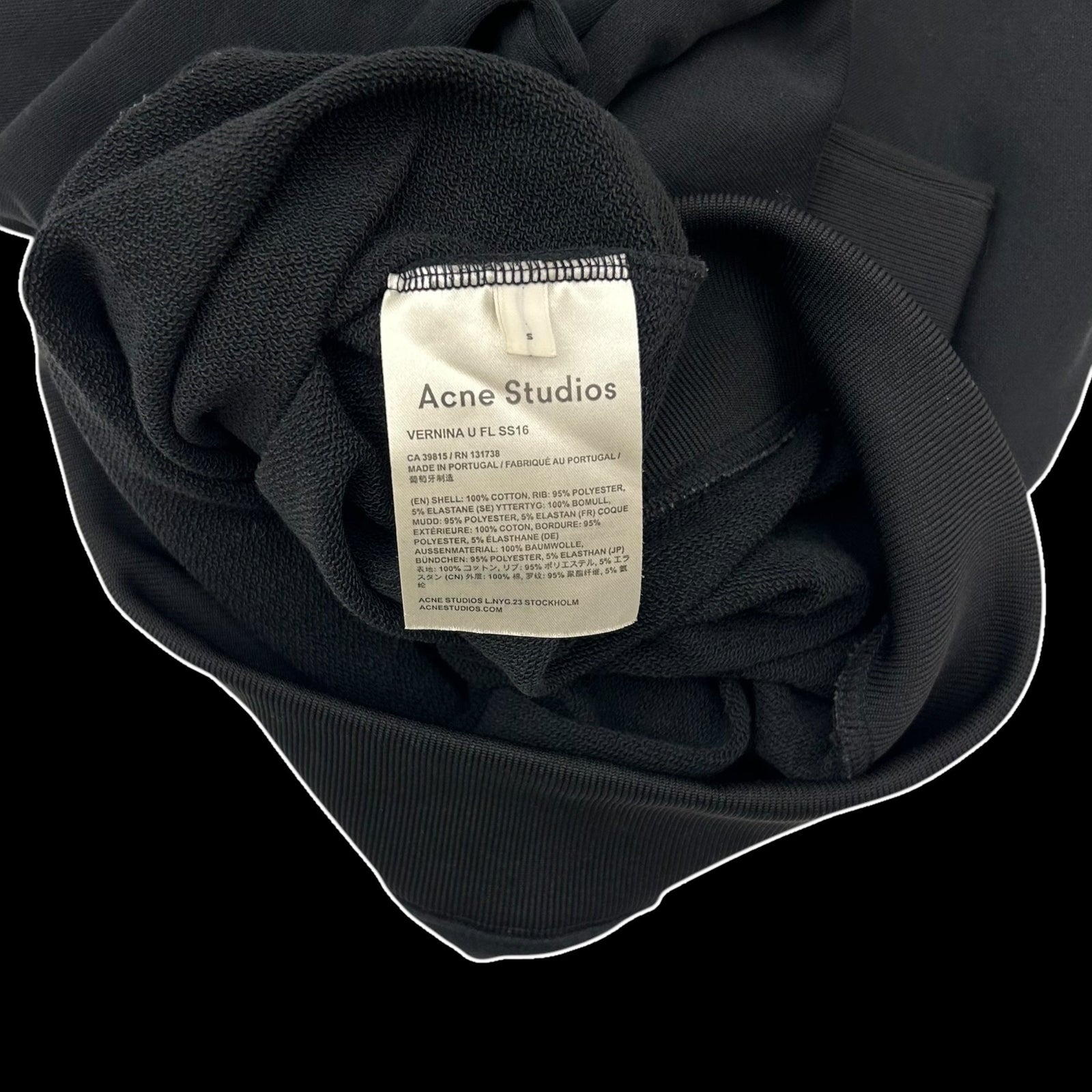 SS16 Acne Studios Vernina Sweater Black (Size S)