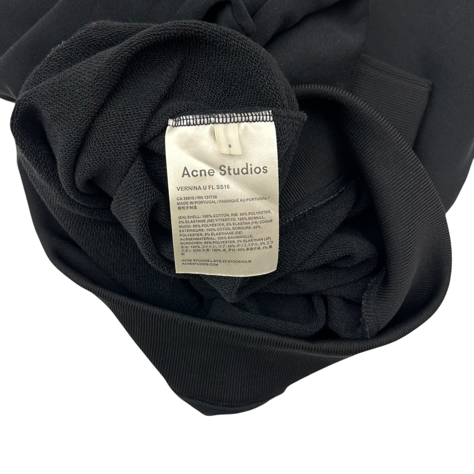 SS16 Acne Studios Vernina Sweater Black (Size S)