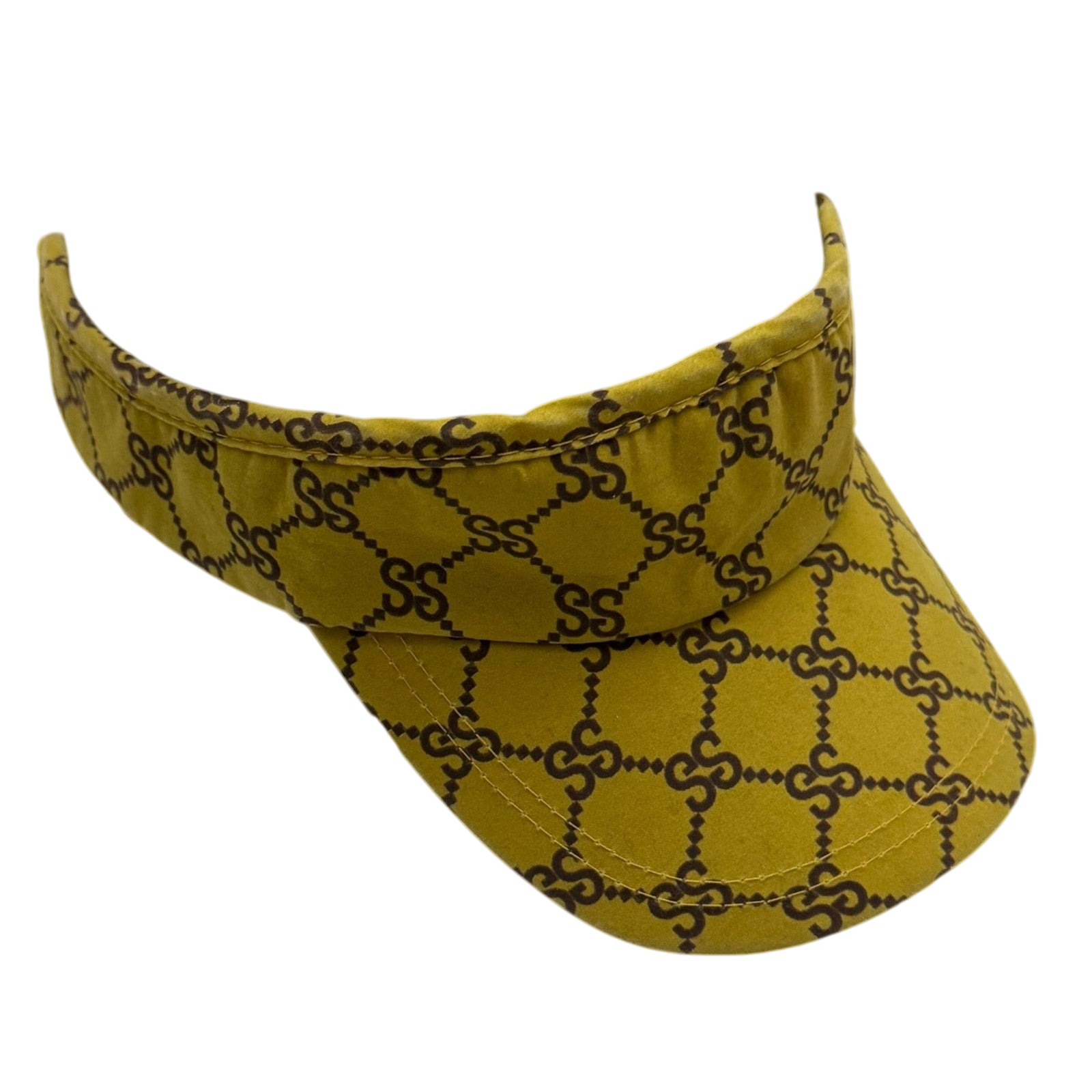 Stussy Vintage 2001 ‘Stucci’ Monogram Visor Yellow