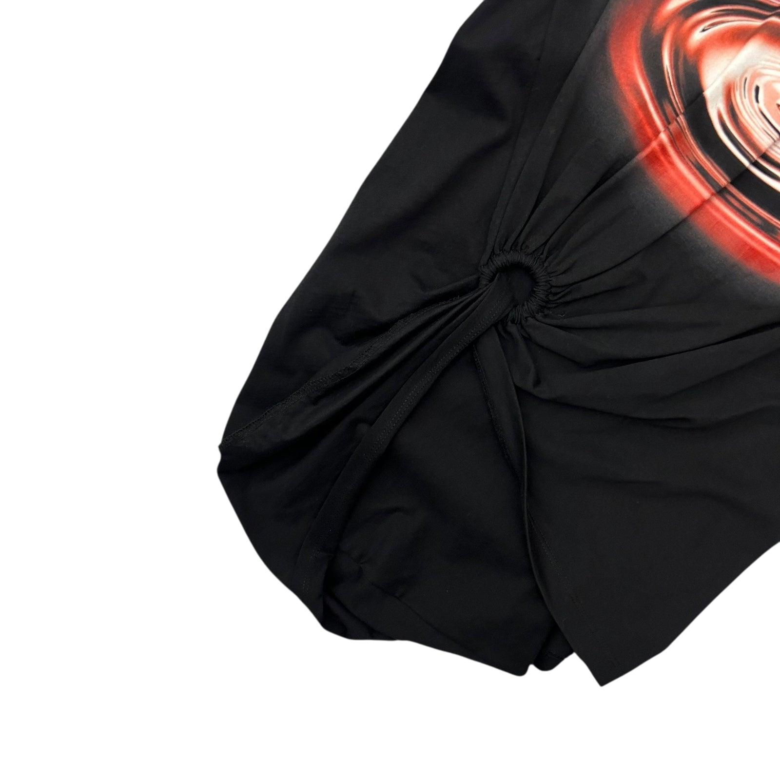 Paco Rabanne Ring Detail Twisted T-Shirt Black (L Womens)