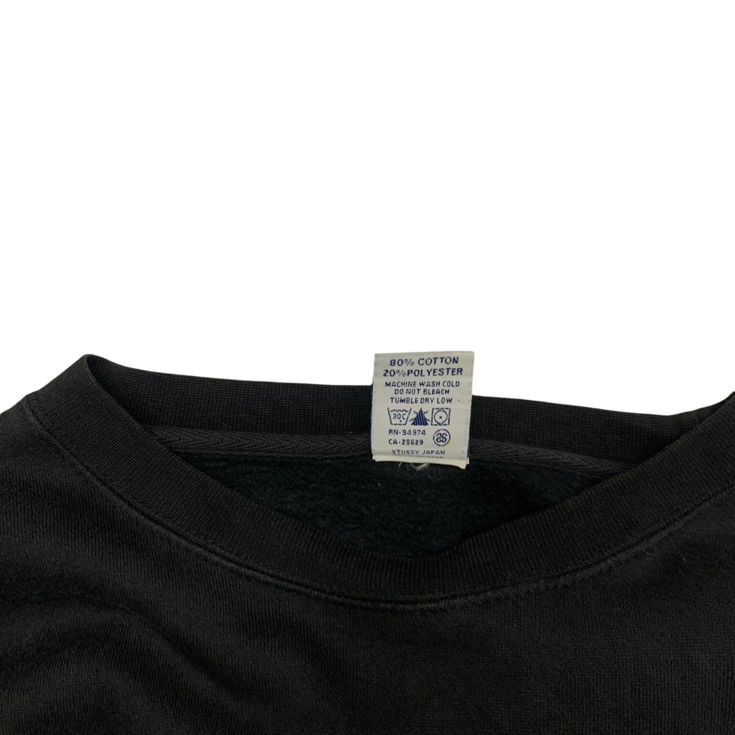 Stussy Vintage 00s No.4 Crewneck Black (Made in USA) (Fits M-L)