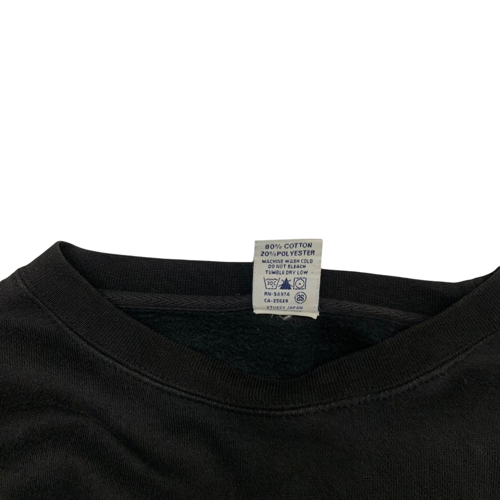Stussy Vintage 00s No.4 Crewneck Black (Made in USA) (Fits M-L)