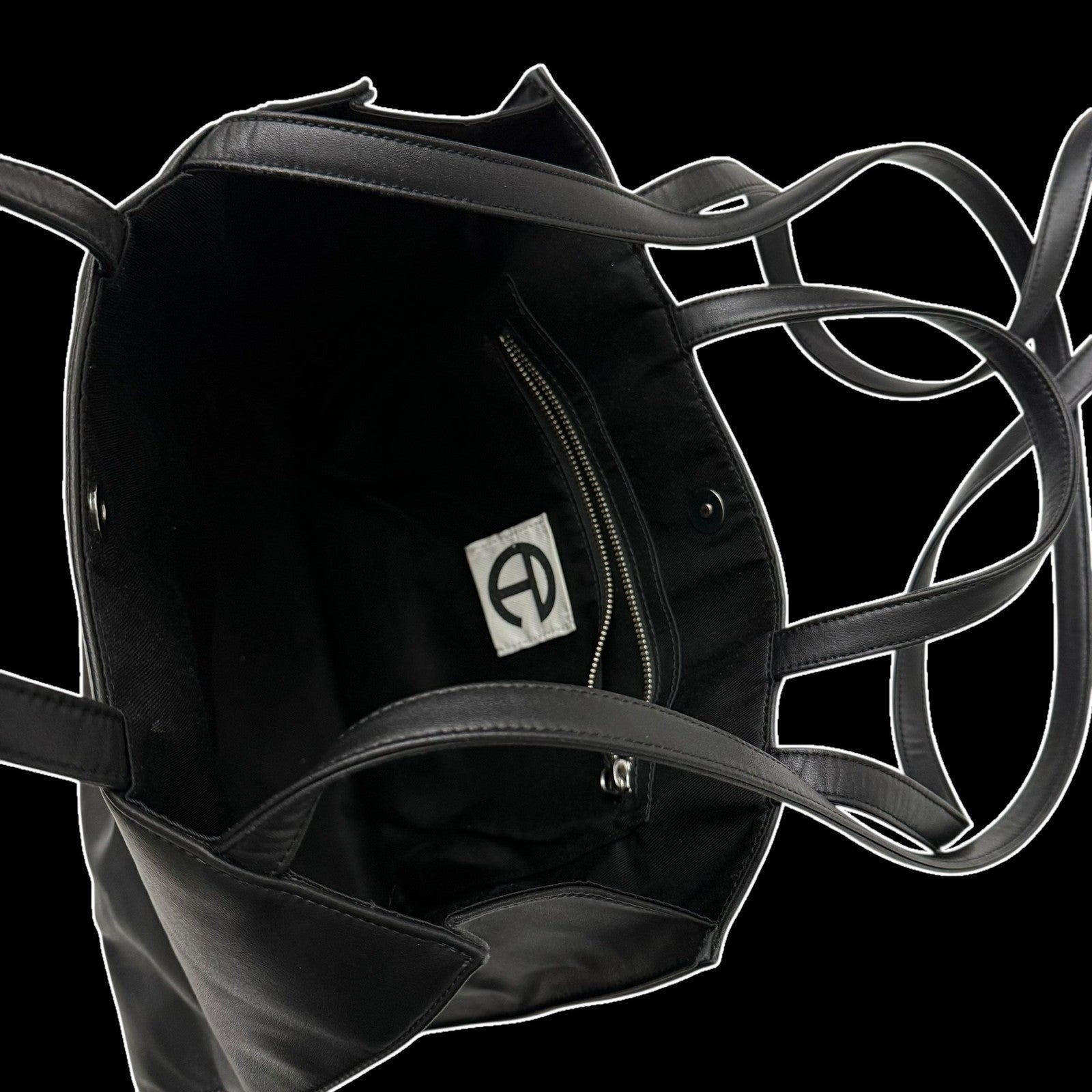 Telfar Vegan Leather Medium Shopping Bag Black