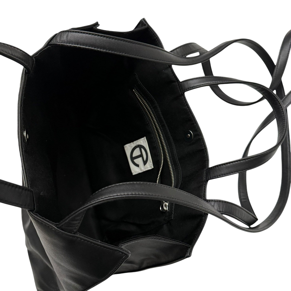 Telfar Vegan Leather Medium Shopping Bag Black