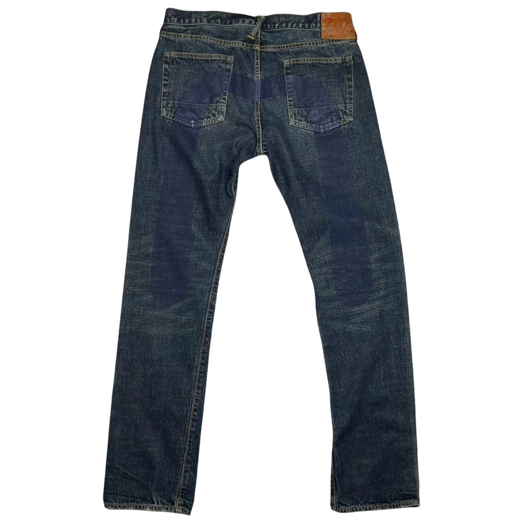 Vintage Evisu Navy Daicock Logo (Size 34")