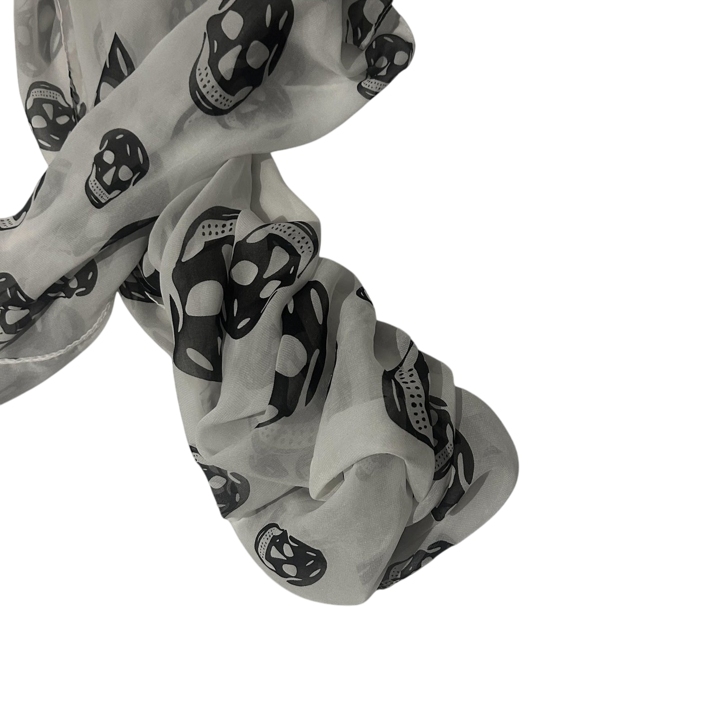 Alexander McQueen Silk All-Over Skull Print Scarf