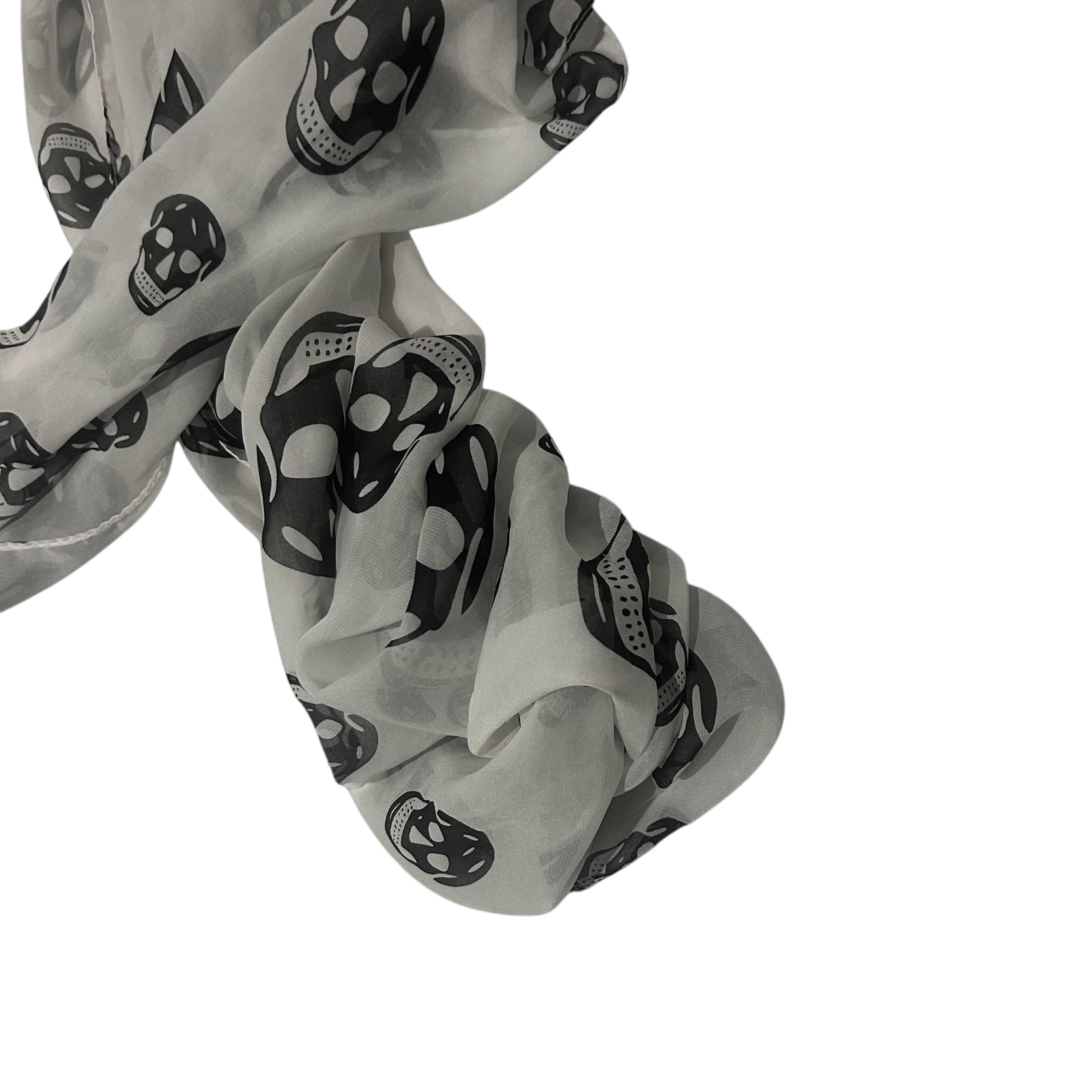 Alexander McQueen Silk All-Over Skull Print Scarf