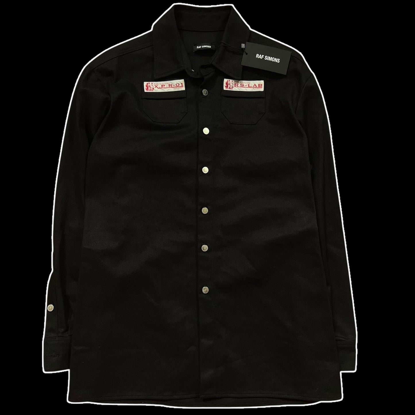 SS20 Raf Simons Lab Black Heavy Denim Shirt / Overshirt (Size S)