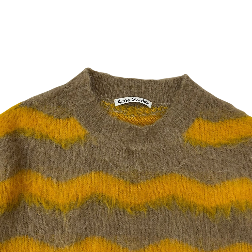 Acne Studios Kristoffer Mohair Striped Sweater Brown / Yellow (Fits M-L)