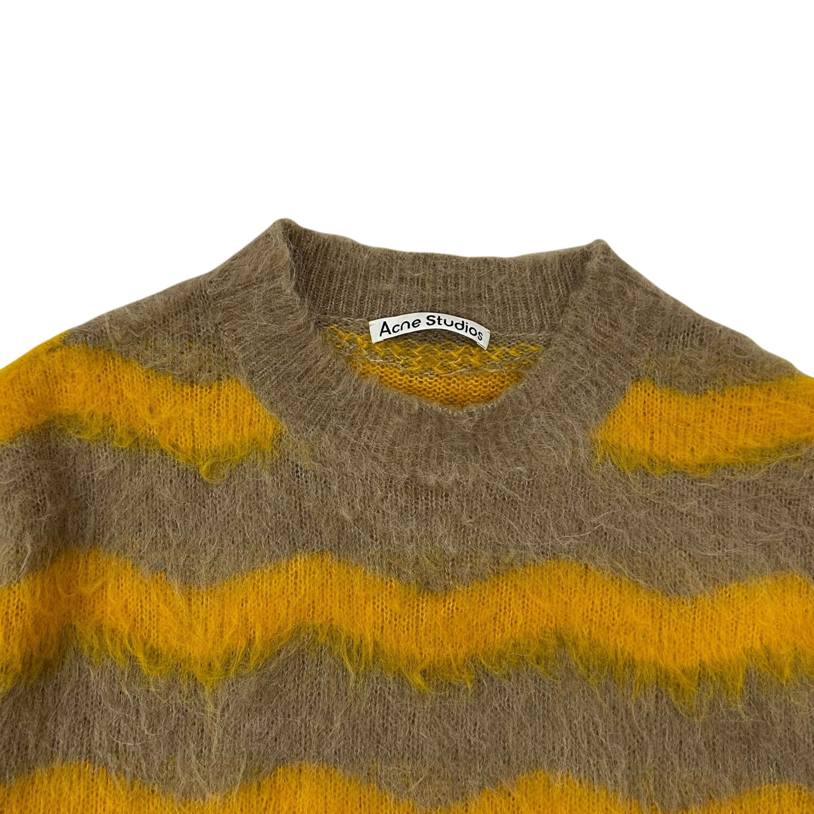 Acne Studios Kristoffer Mohair Striped Sweater Brown / Yellow (Fits M-L)