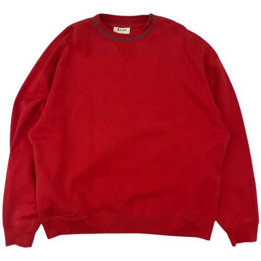 Acne Studios Jacquard LogoSweater Red (Fits L)