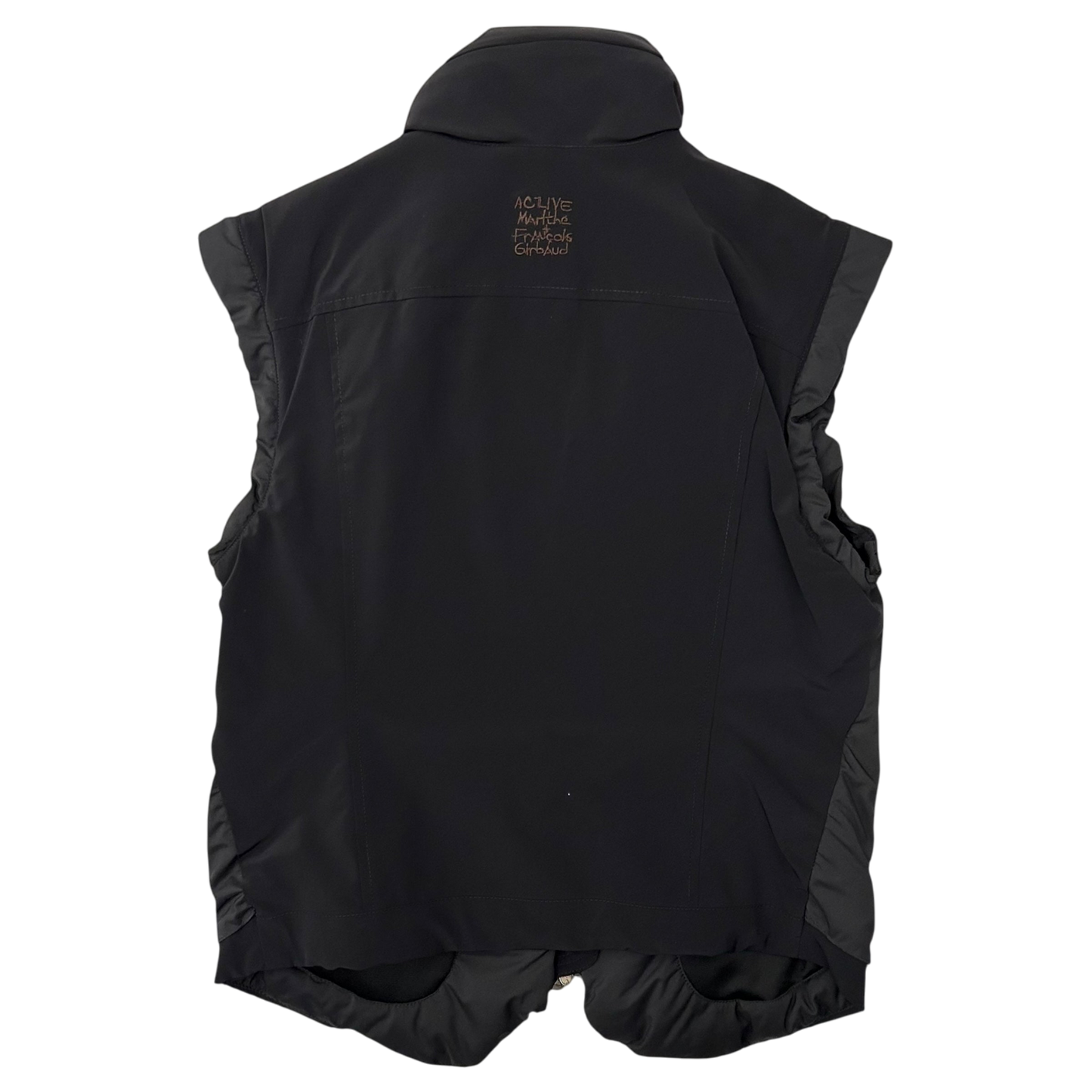 2000s Marithe Francois Girbaud Active Insulated Utility Vest Black (Fits M-L)