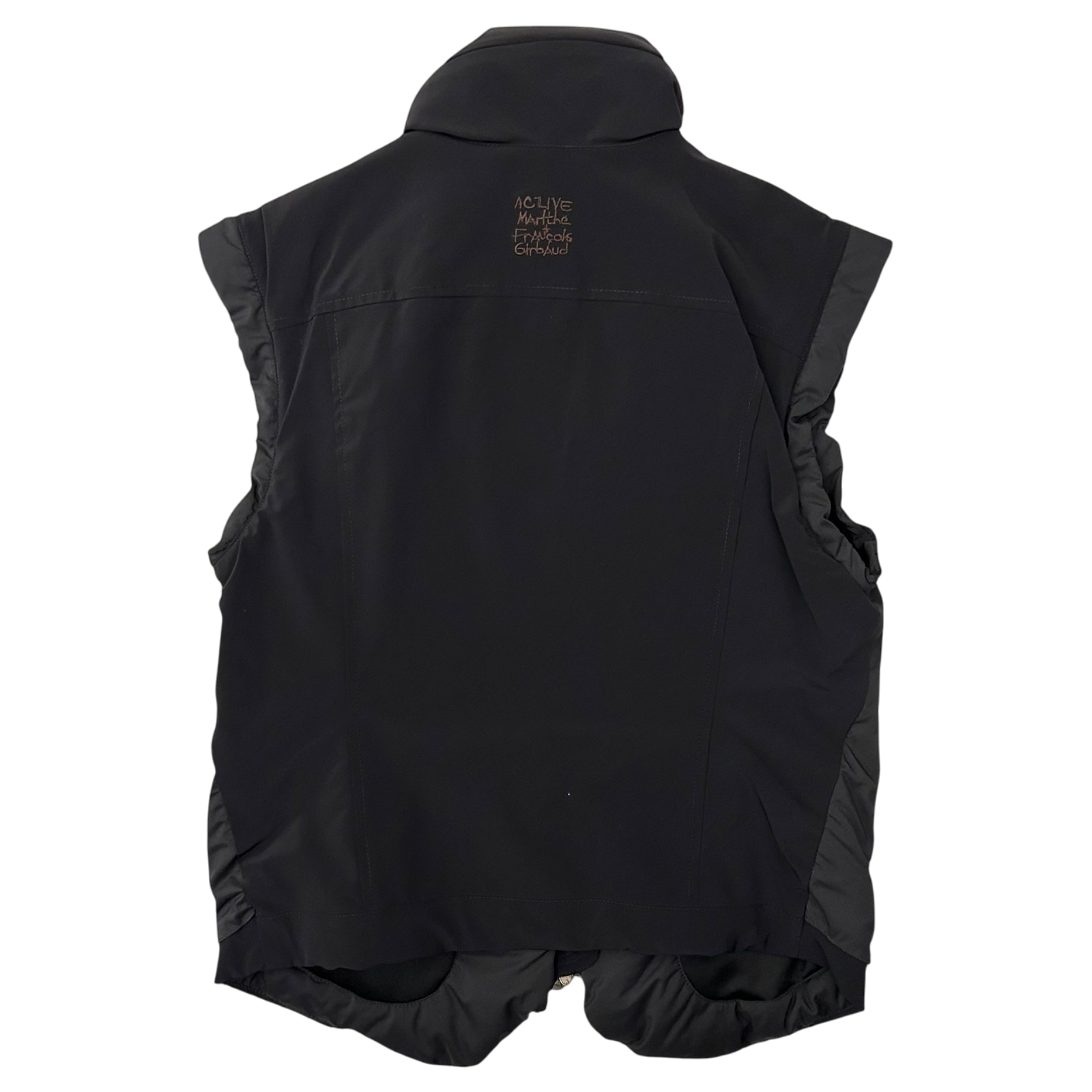 2000s Marithe Francois Girbaud Active Insulated Utility Vest Black (Fits M-L)