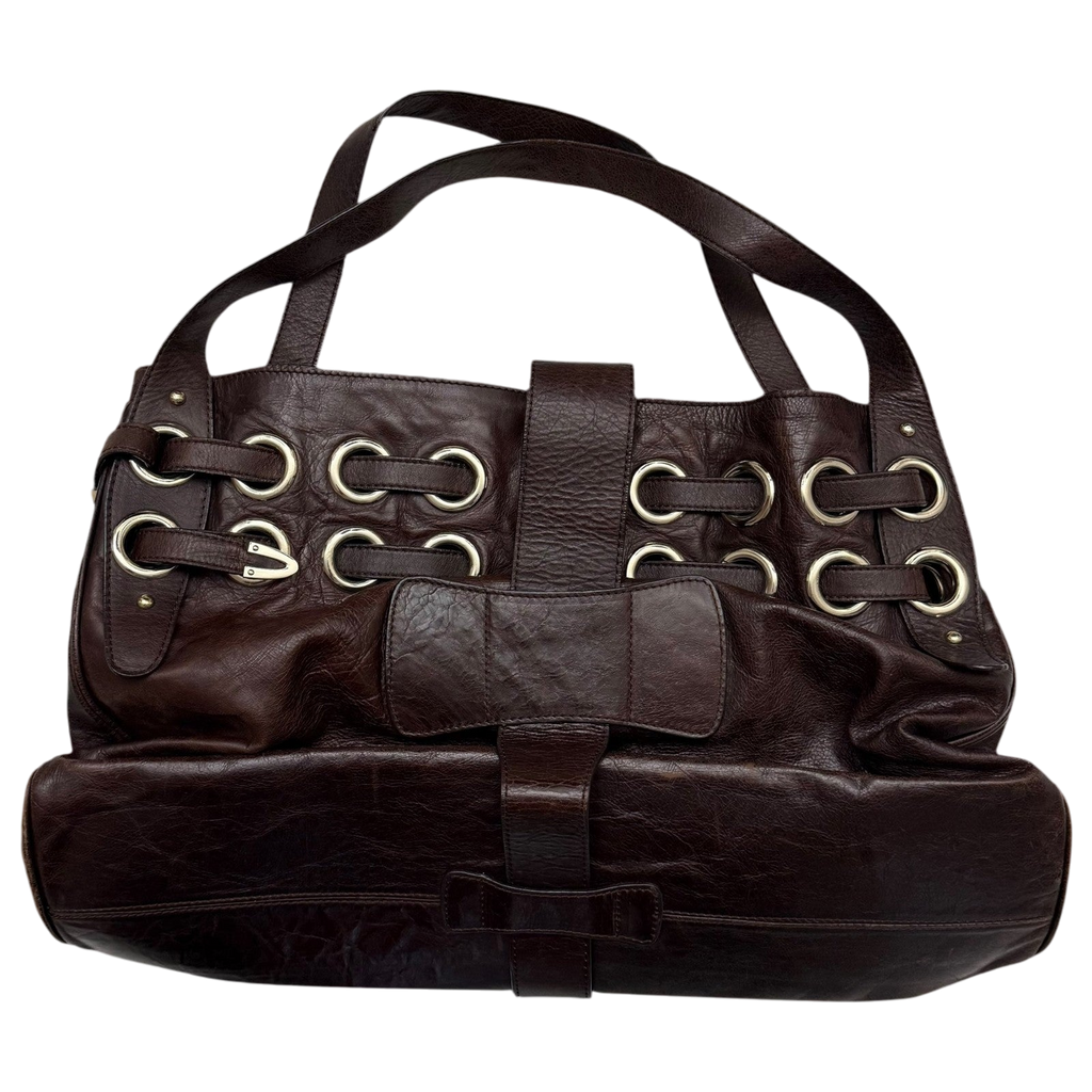 Jimmy Choo Ramona Leather Shoulder Bag Brown