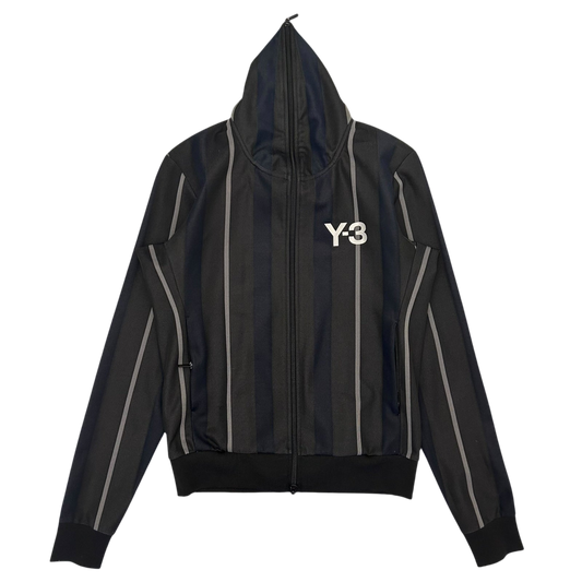 Y-3 Logo Stripe Track Jacket Charcoal/Navy/White (Fits S-M)