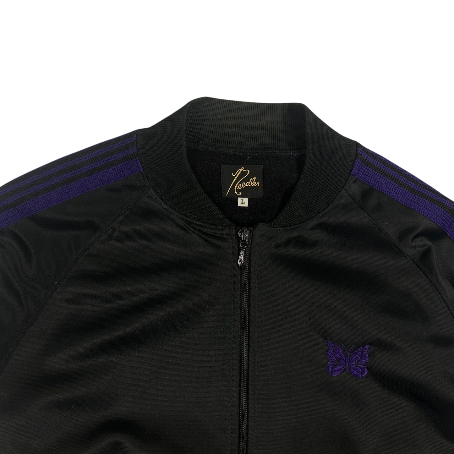 Needles Tricot Bomber Jacket Black/Purple (Fits M/L)