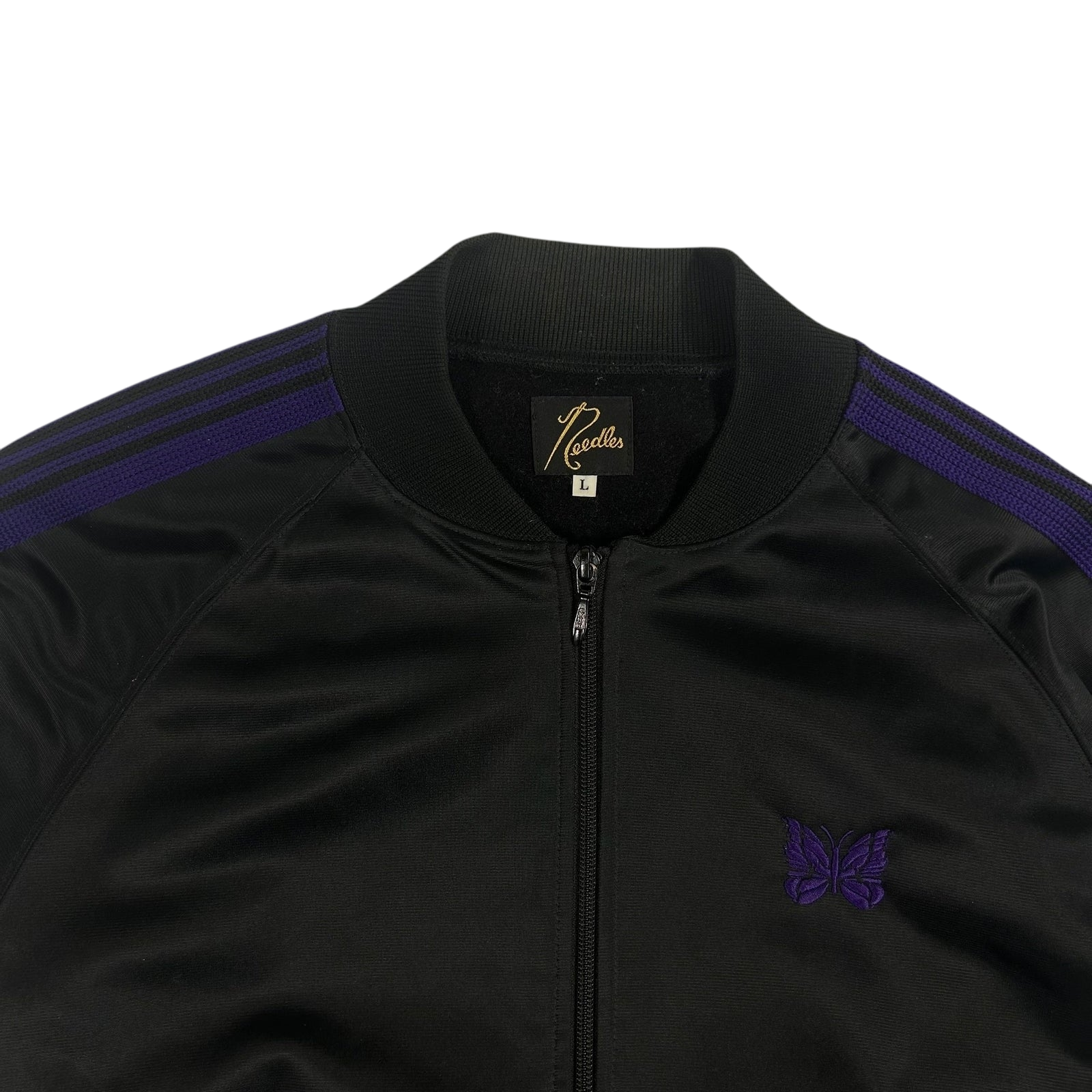 Needles Tricot Bomber Jacket Black/Purple (Fits M/L)