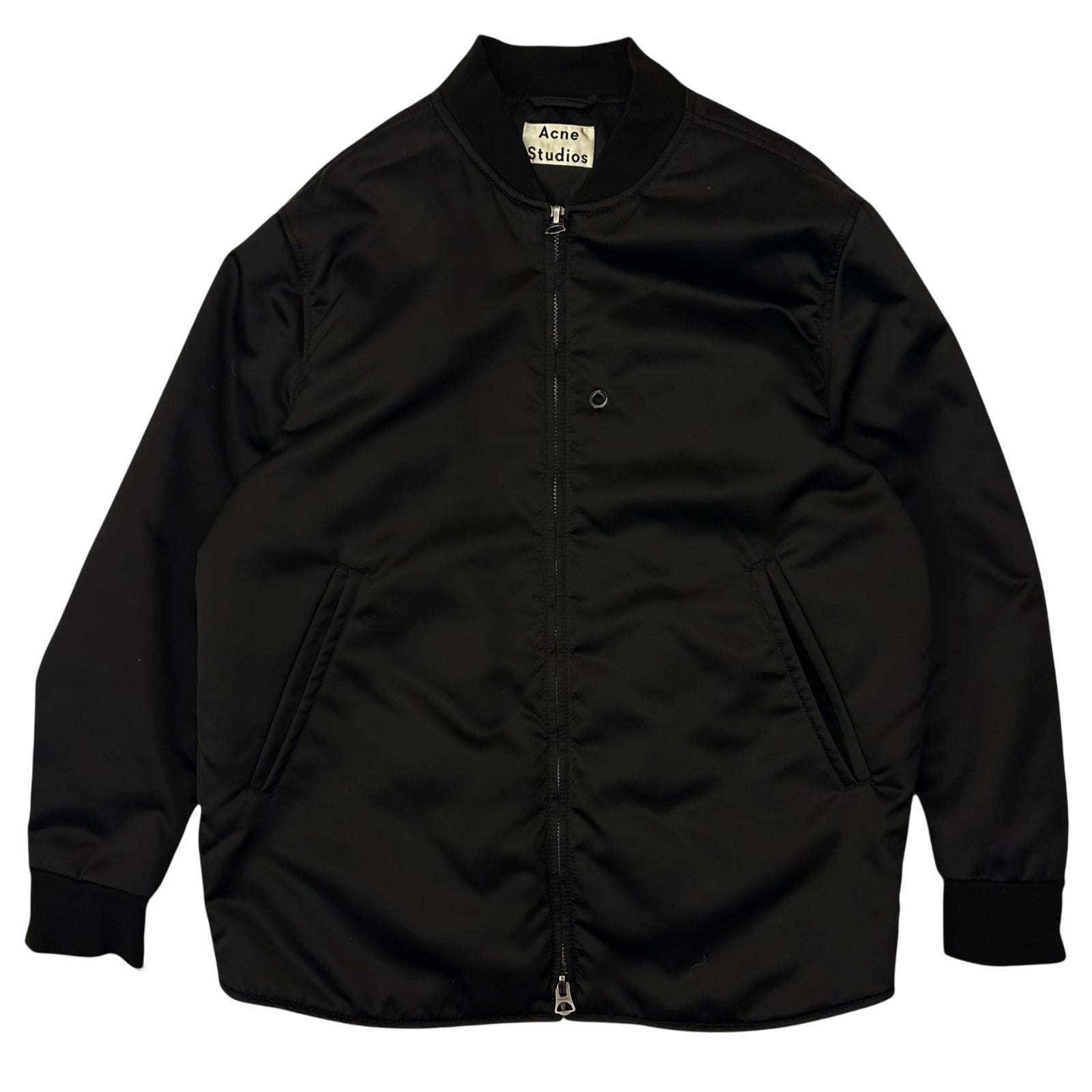 Acne Studios Nylon Matt Bomber Jacket Black (Fits M)