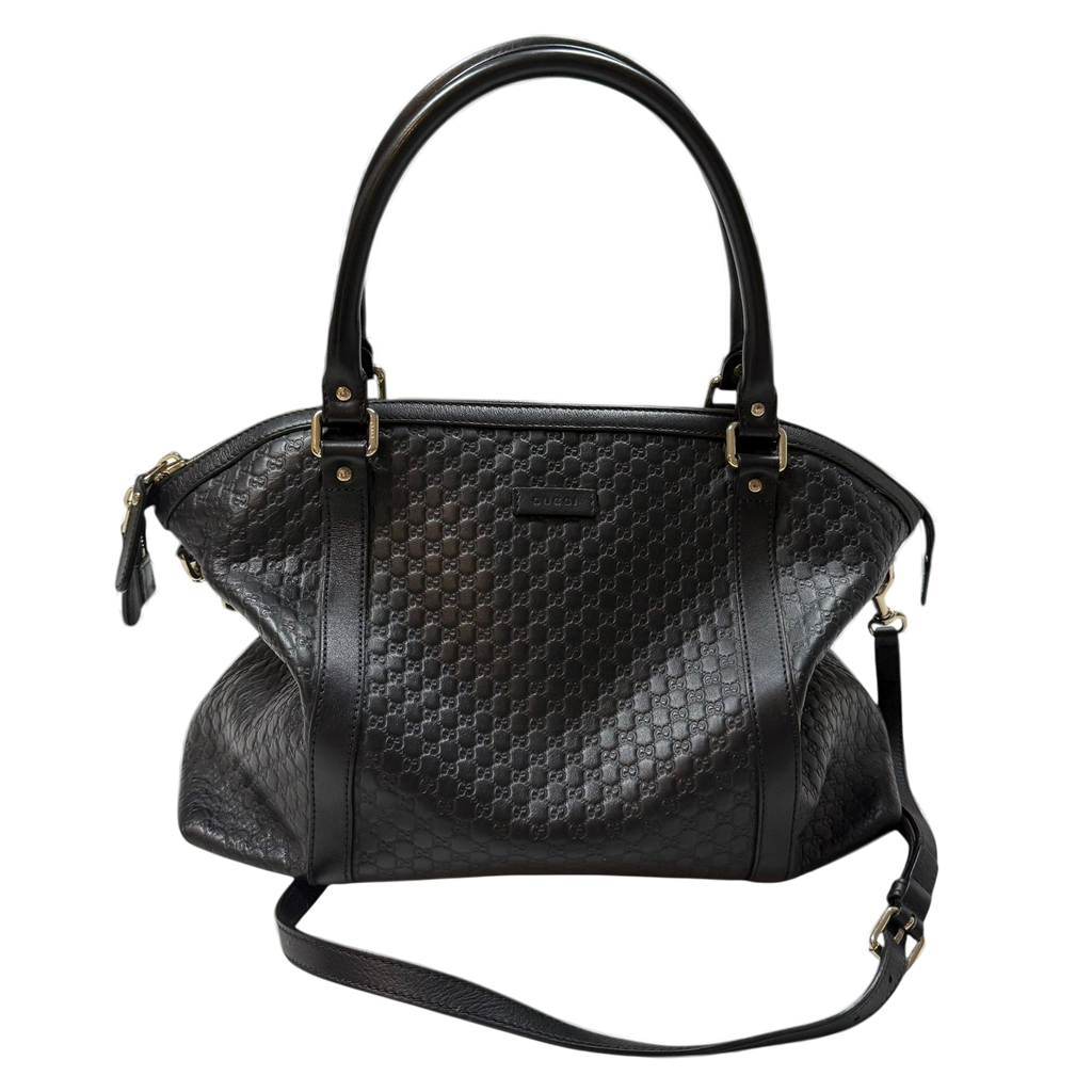 Gucci Microguccissima Large Dome Leather Bag Black