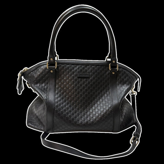 Gucci Microguccissima Large Dome Leather Bag Black