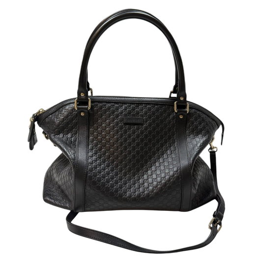 Gucci Microguccissima Large Dome Leather Bag Black