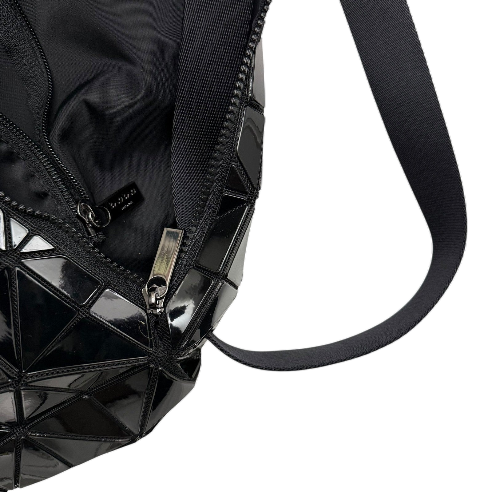 Bao Bao Issey Miyake Geometric-Panelled Large Cross Body Bag Black