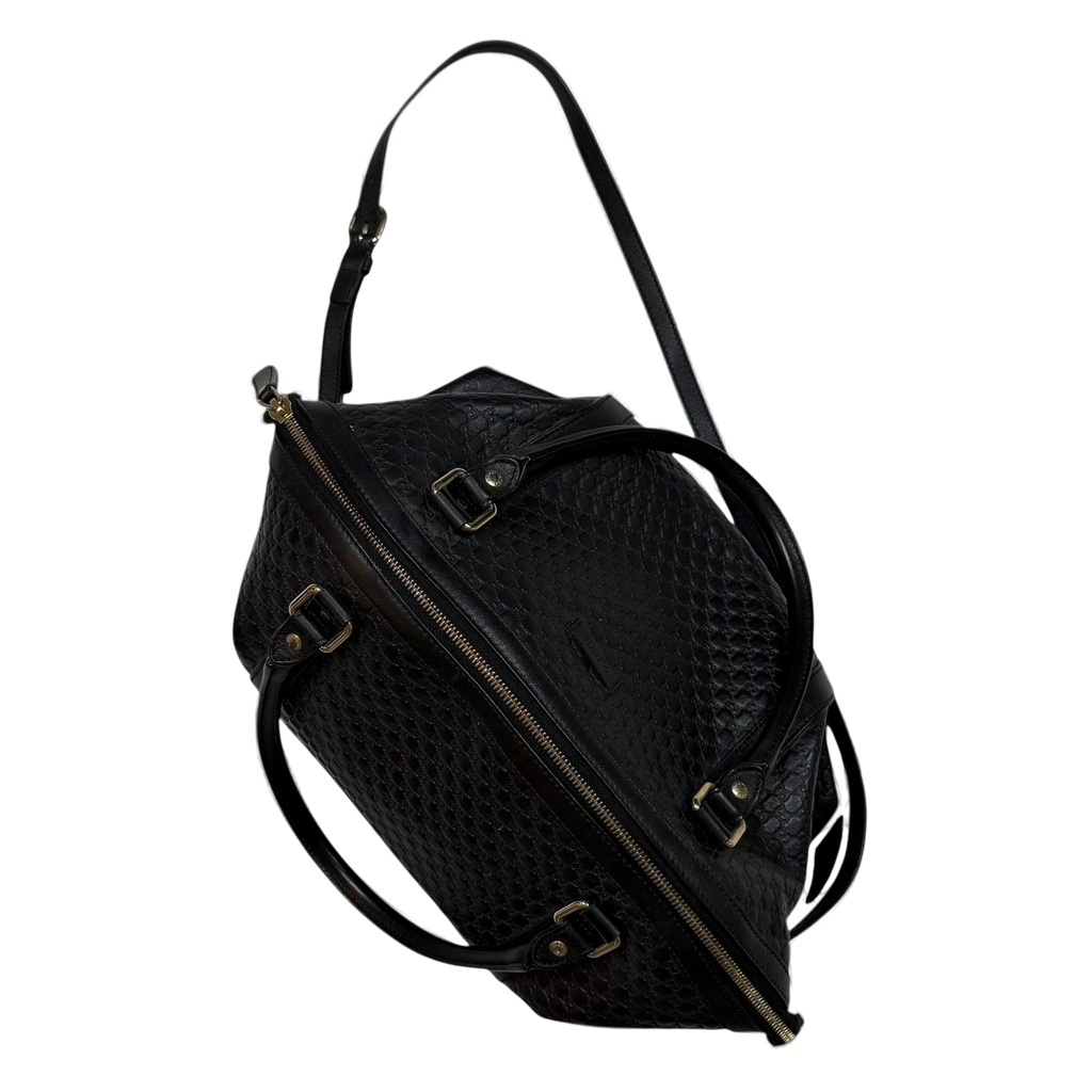 Gucci Microguccissima Large Dome Leather Bag Black