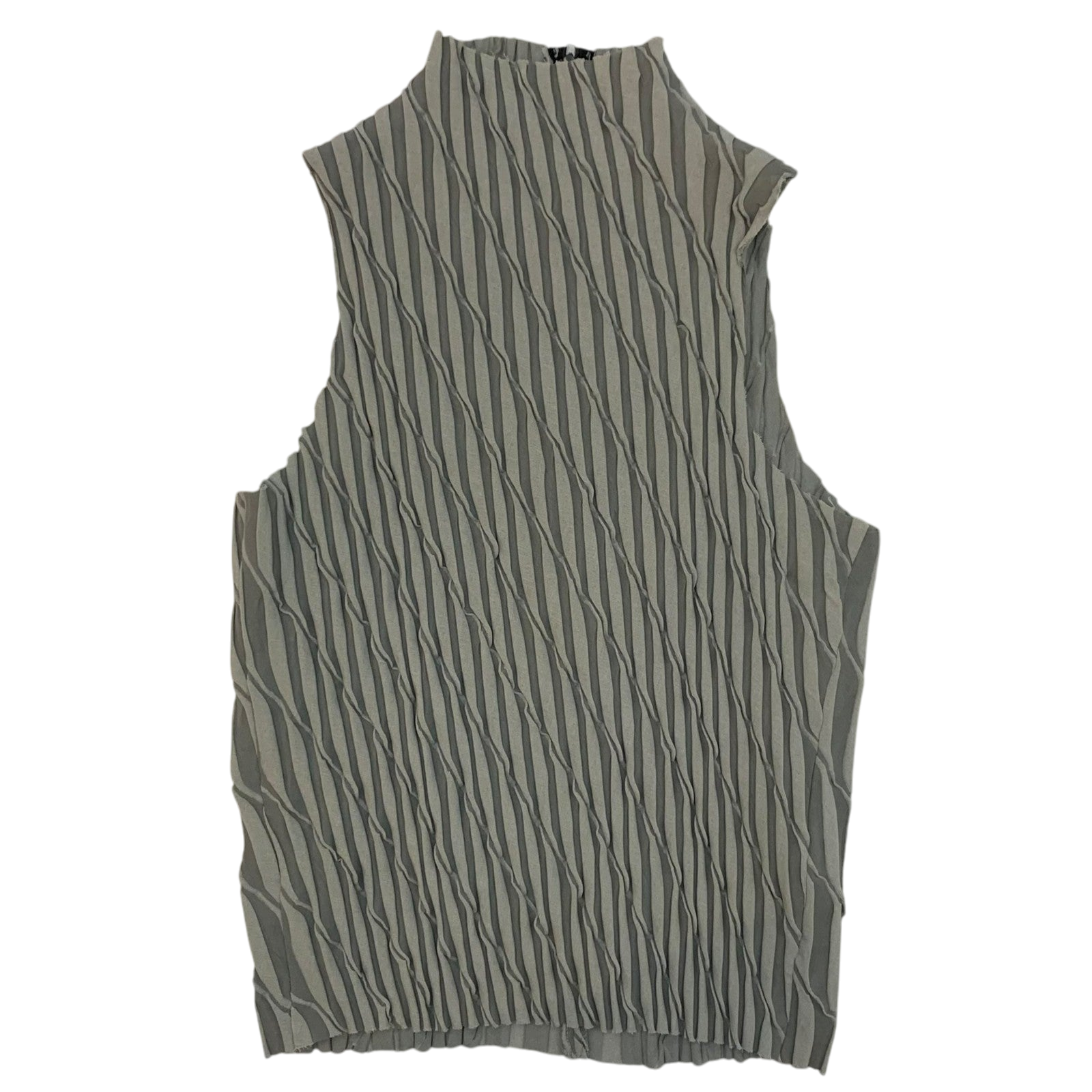 Song For The Mute Bias Sleeveless Top Grey (Fits M-L mens / L womens)