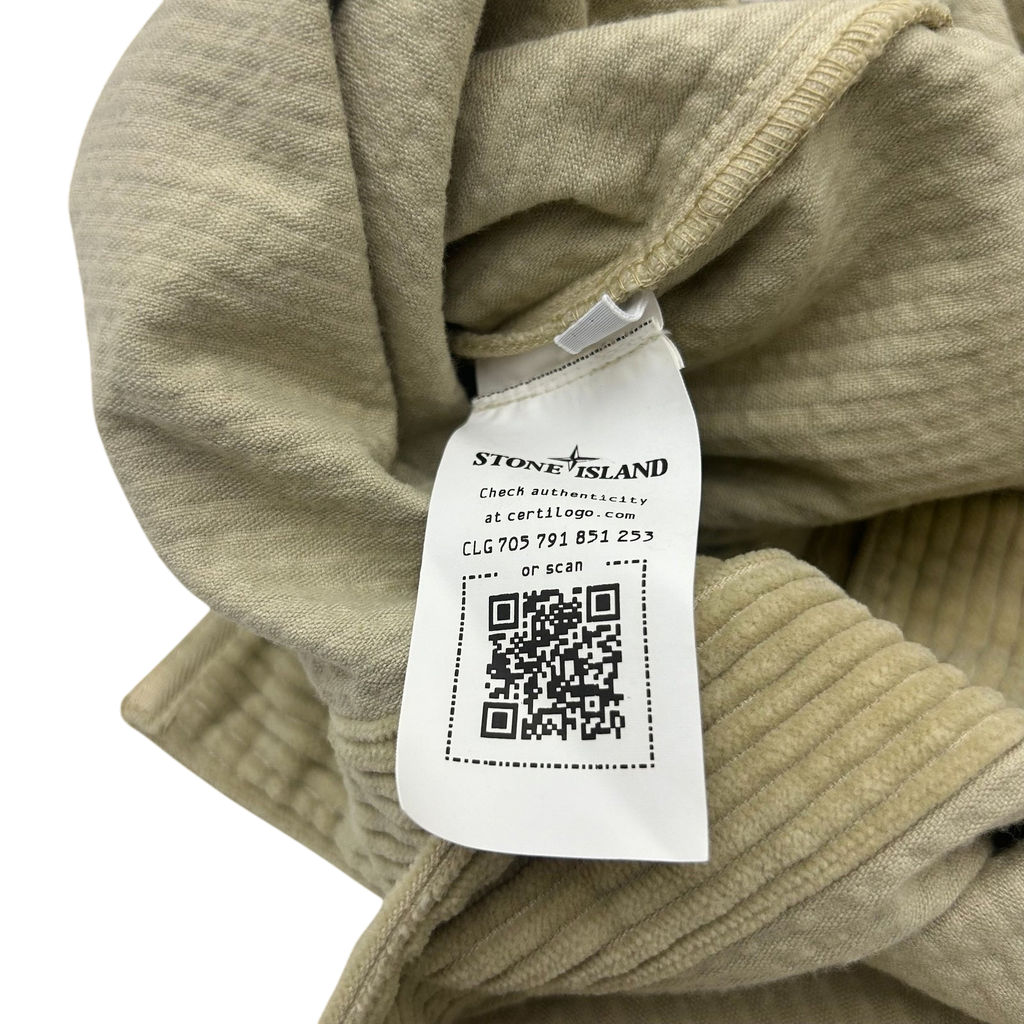Stone Island Corduroy Long Sleeve Shirt Beige (Fits L)