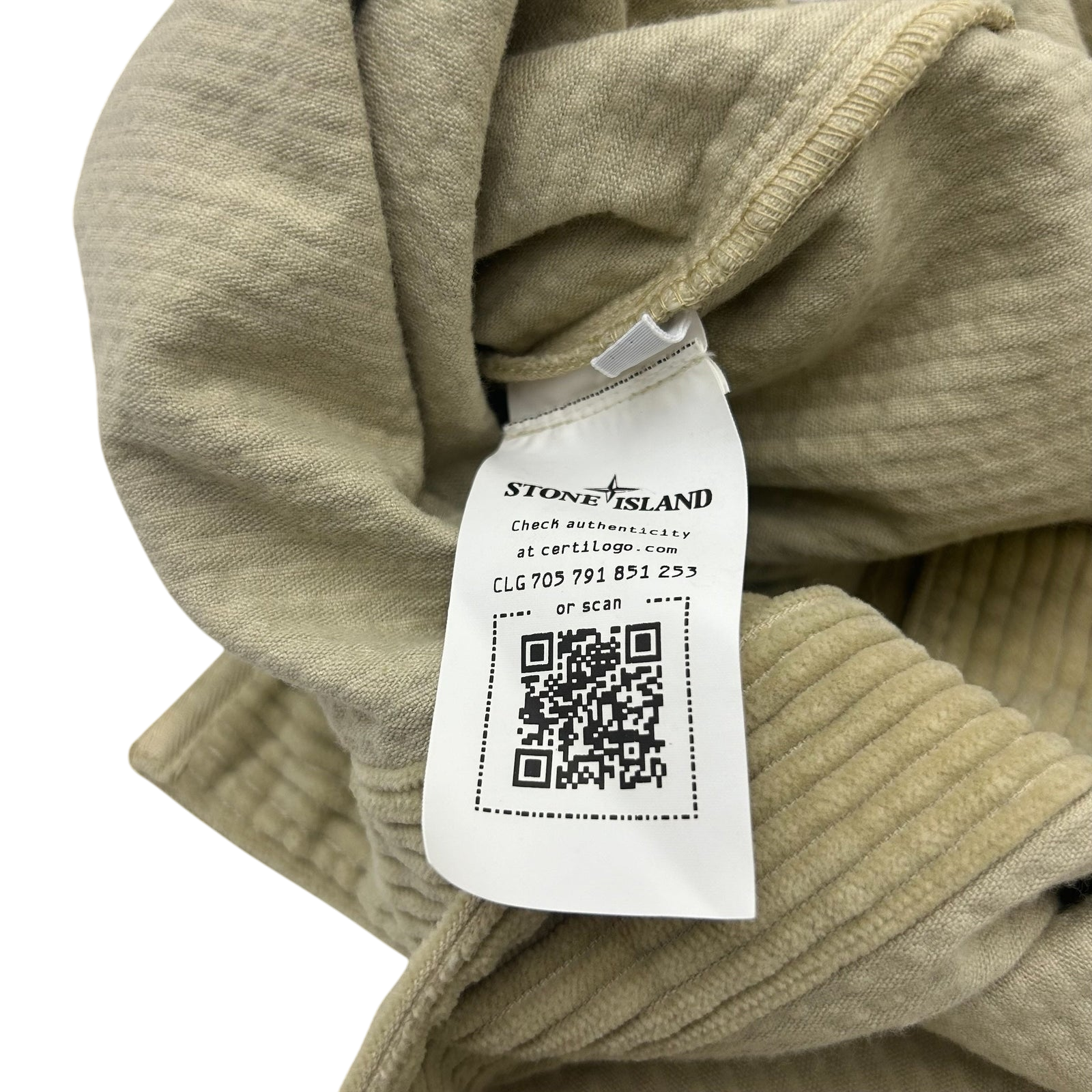 Stone Island Corduroy Long Sleeve Shirt Beige (Fits L)