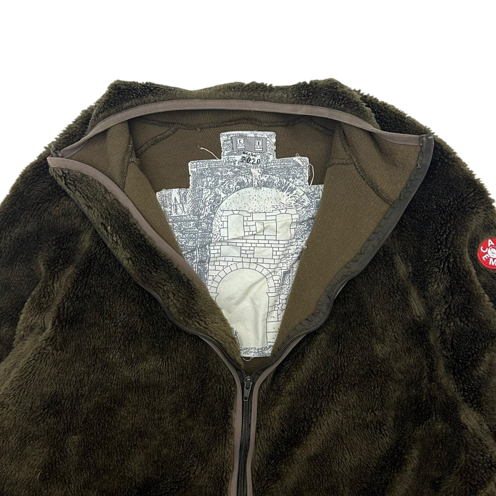 Cav Empt Brown Fleece Zip Up Jacket (Fits L/XL)