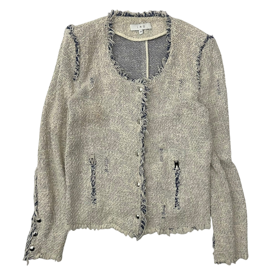 IRO Agnette Tweed Jacket White / Blue (Fits M womens)