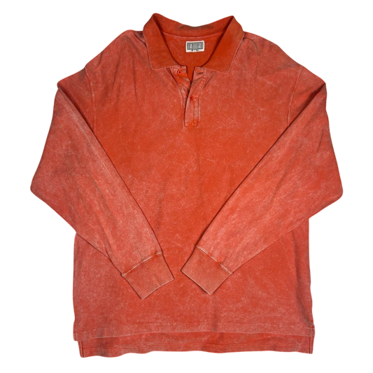 Cav Empt Bleached Ribbed Long Sleeve Polo Shirt (Size M)