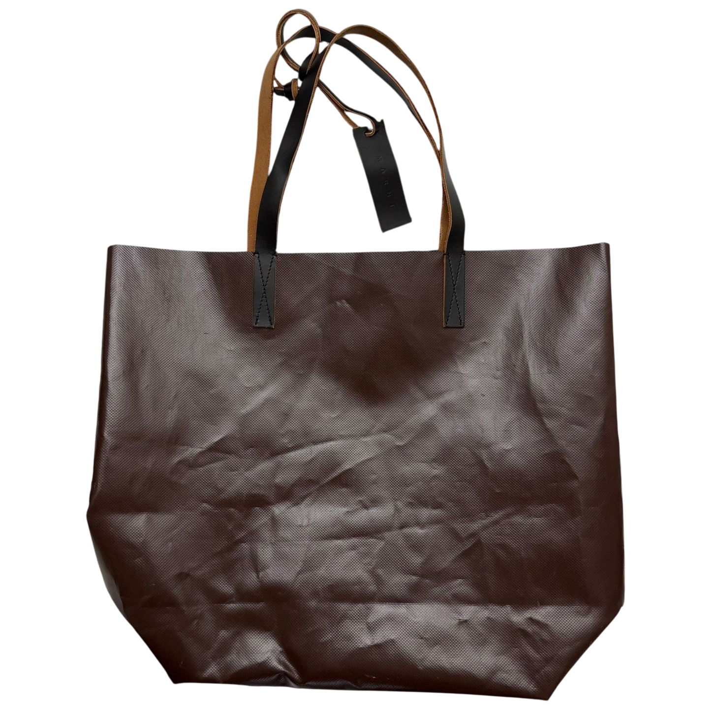 Marni PVC Shopping Tote Brown / Green